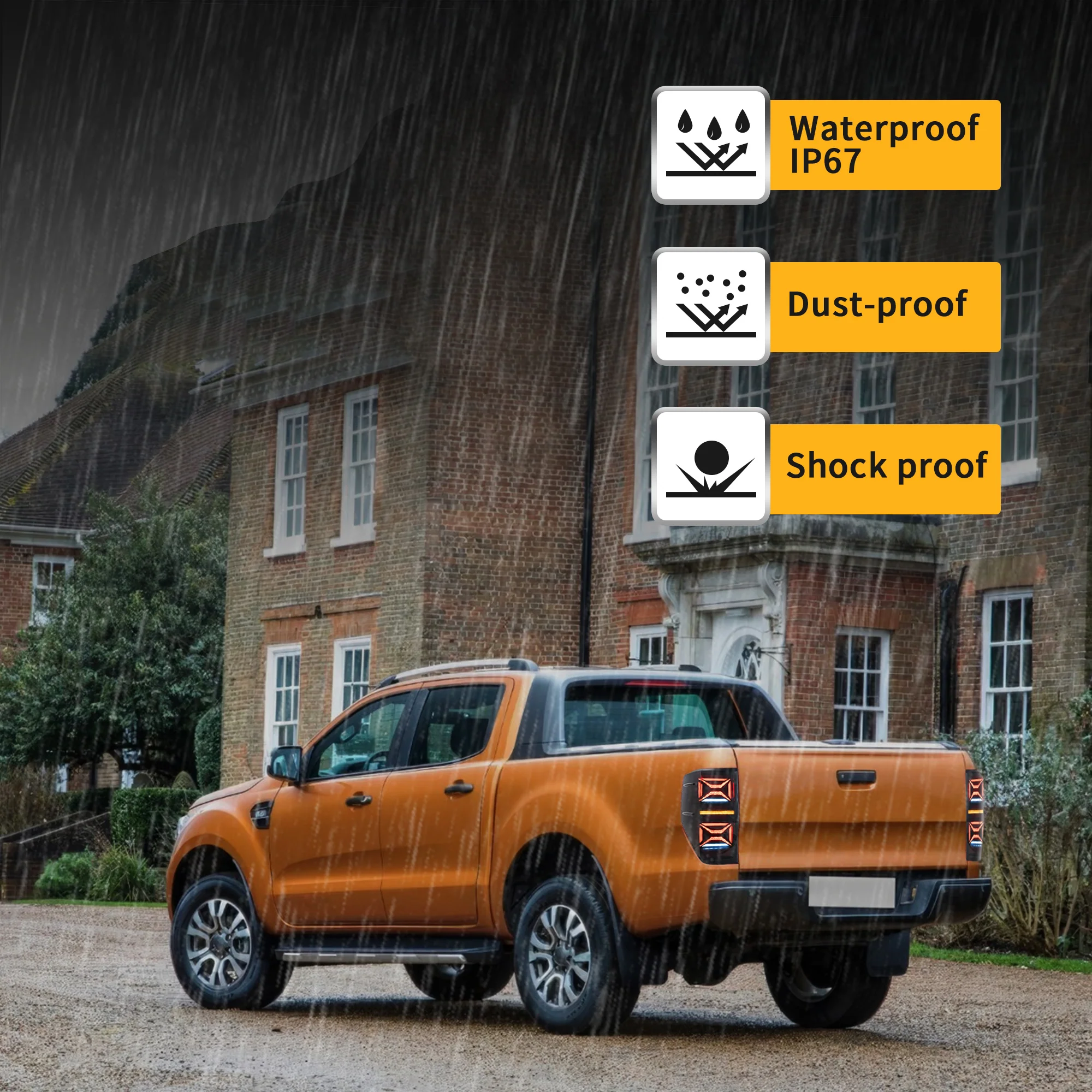VLAND LED Tail Lights For Ford Ranger T6 T7 T8 2012-2022 With Sequential Indicators Turn Signals [Ranger Raptor/Wildtrak] (Not Fit For US Models) - Image 7