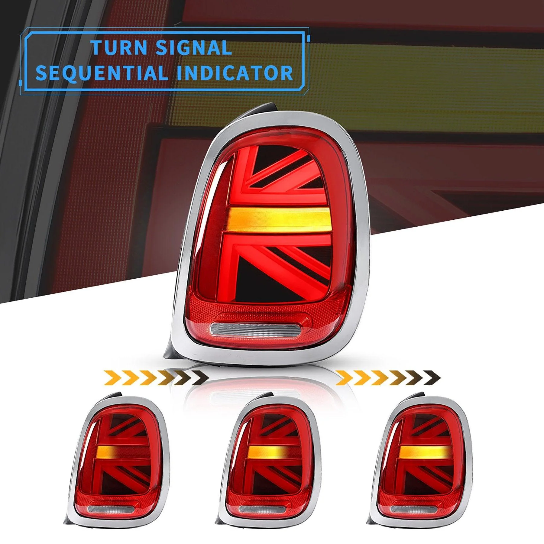 VLAND LED Tail lights For BMW Mini Hatch (Mini Cooper) F55 F56 F57 2014-2020 with Running Brake Reverse And Turning Light[E-MARK] - Image 6