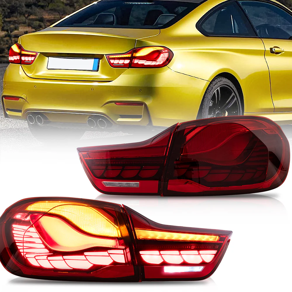 VLAND OLED Tail Lights For BMW M4 GTS F32 F33 F82 F36 F83 4-Series 2014-2020 [E-MARK, DOT.] - Image 3