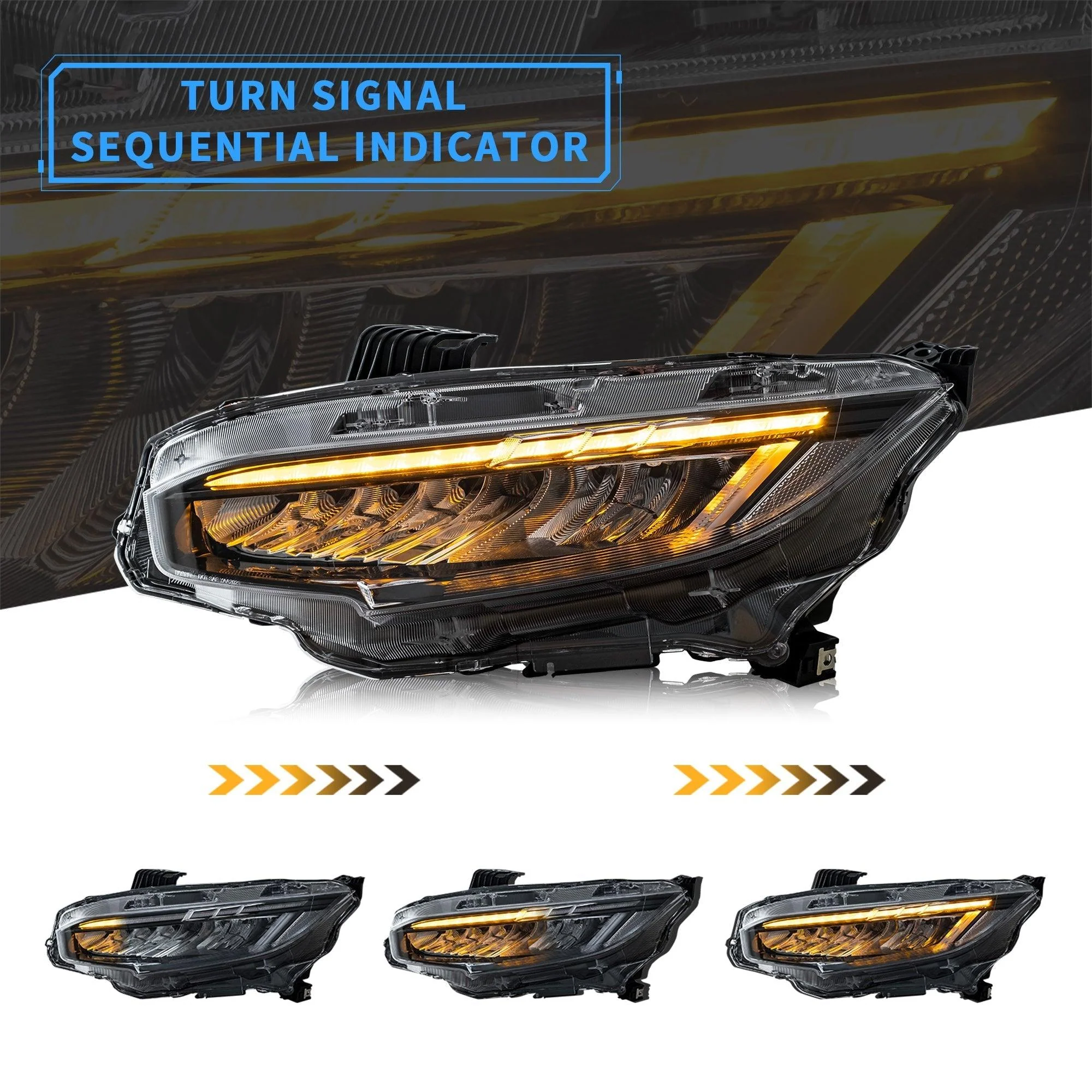 VLAND LED Headlights For Honda Civic 10th 2016-2021 Sedan & Hatchback (11th Generation Style) - Image 5