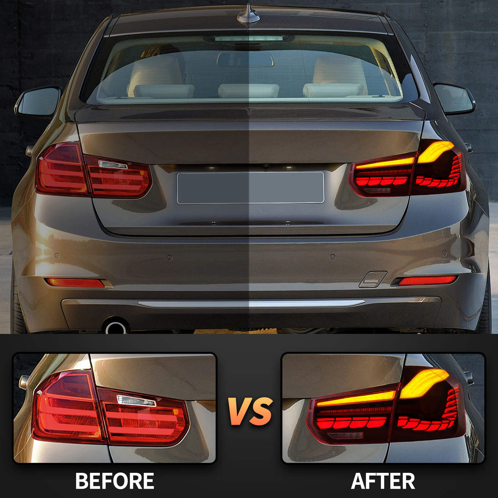 VLAND OLED Tail Lights For BMW 3-Series F30 F35 F80 M3 6th Gen Sedan 2012-2018 [E-MARK. DOT.] - Image 10