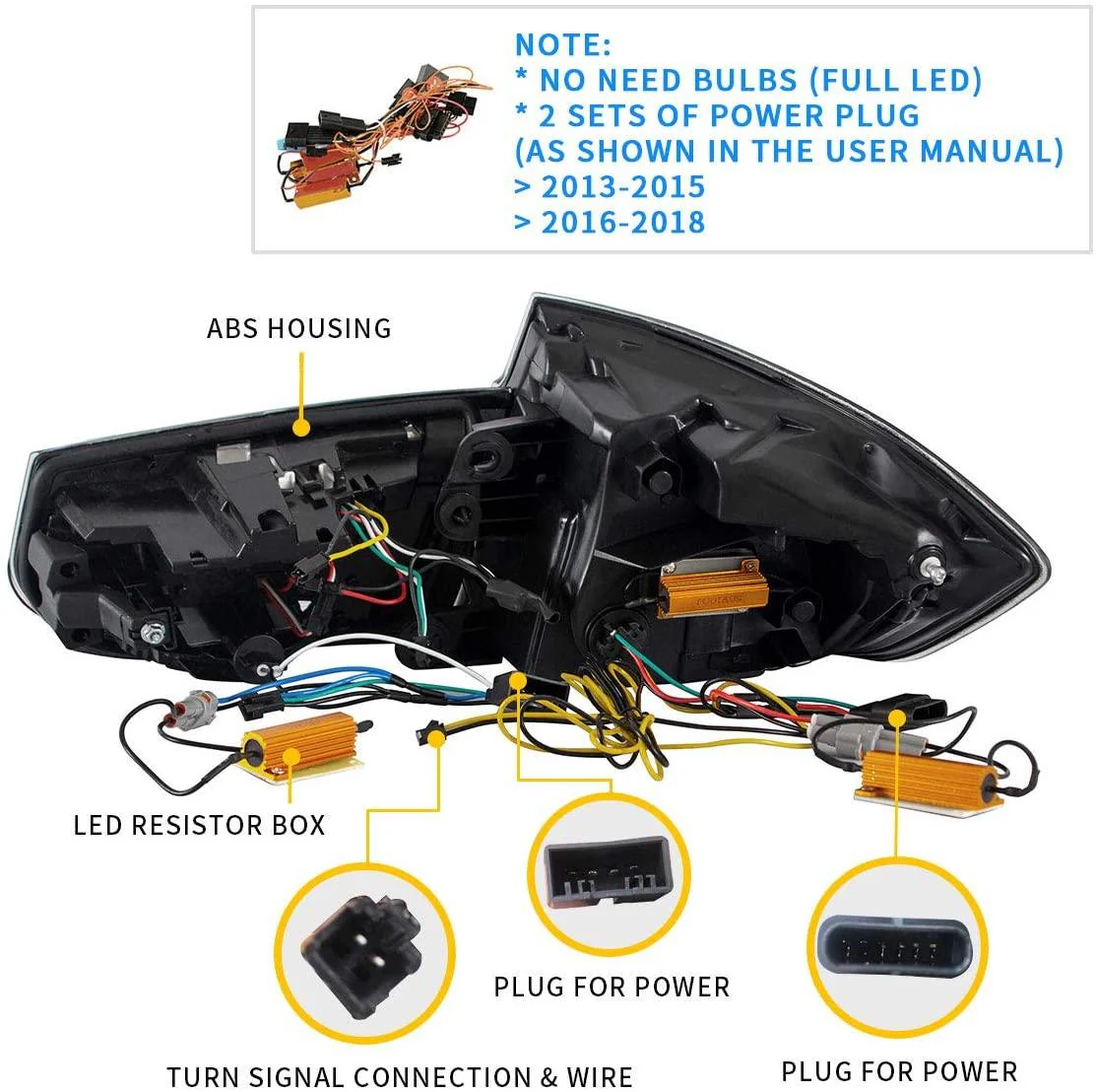 VLAND LED Tail Lights For 2012-2018 BMW 3-Series F30 F80 With Sequential Turn Signal [E-MARK] - Image 8