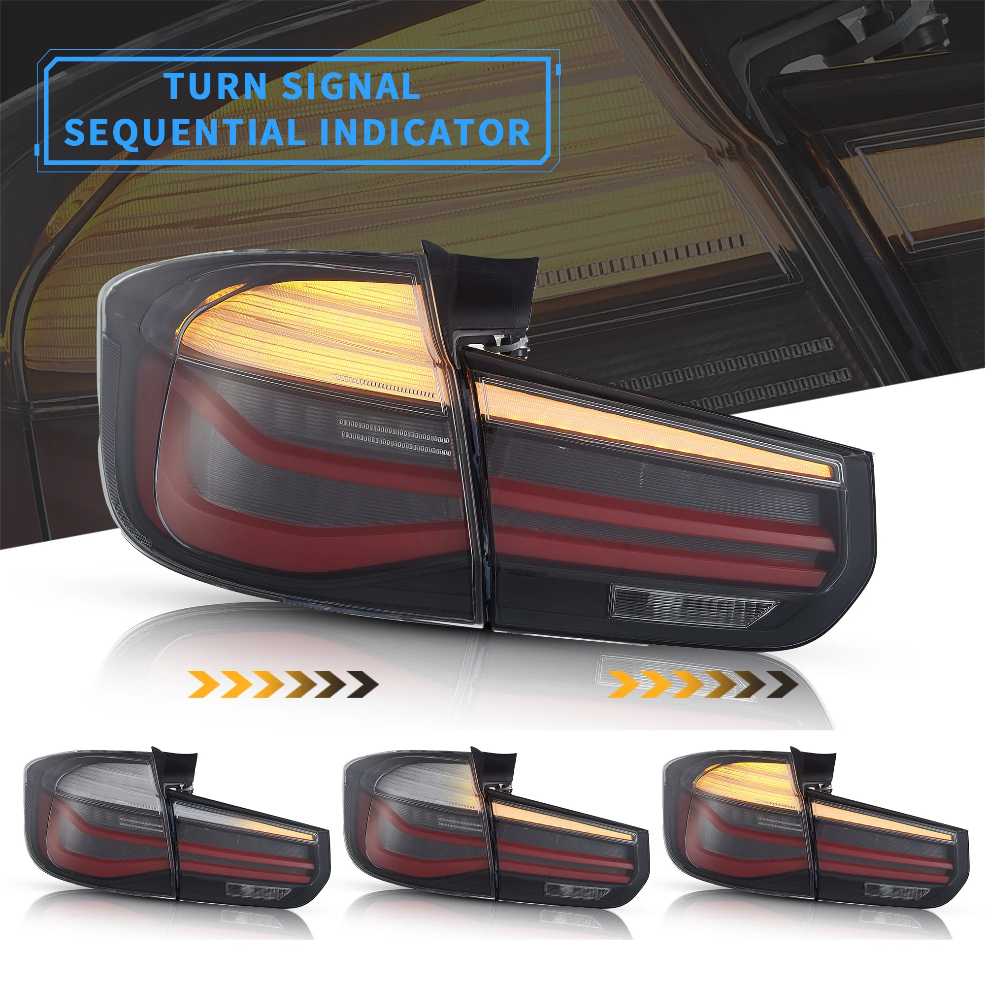 VLAND LED Tail Lights For BMW F31 Wagon / Estate 5-Door 3-Series Touring 2012-2019 [E-MARK.] - Image 5