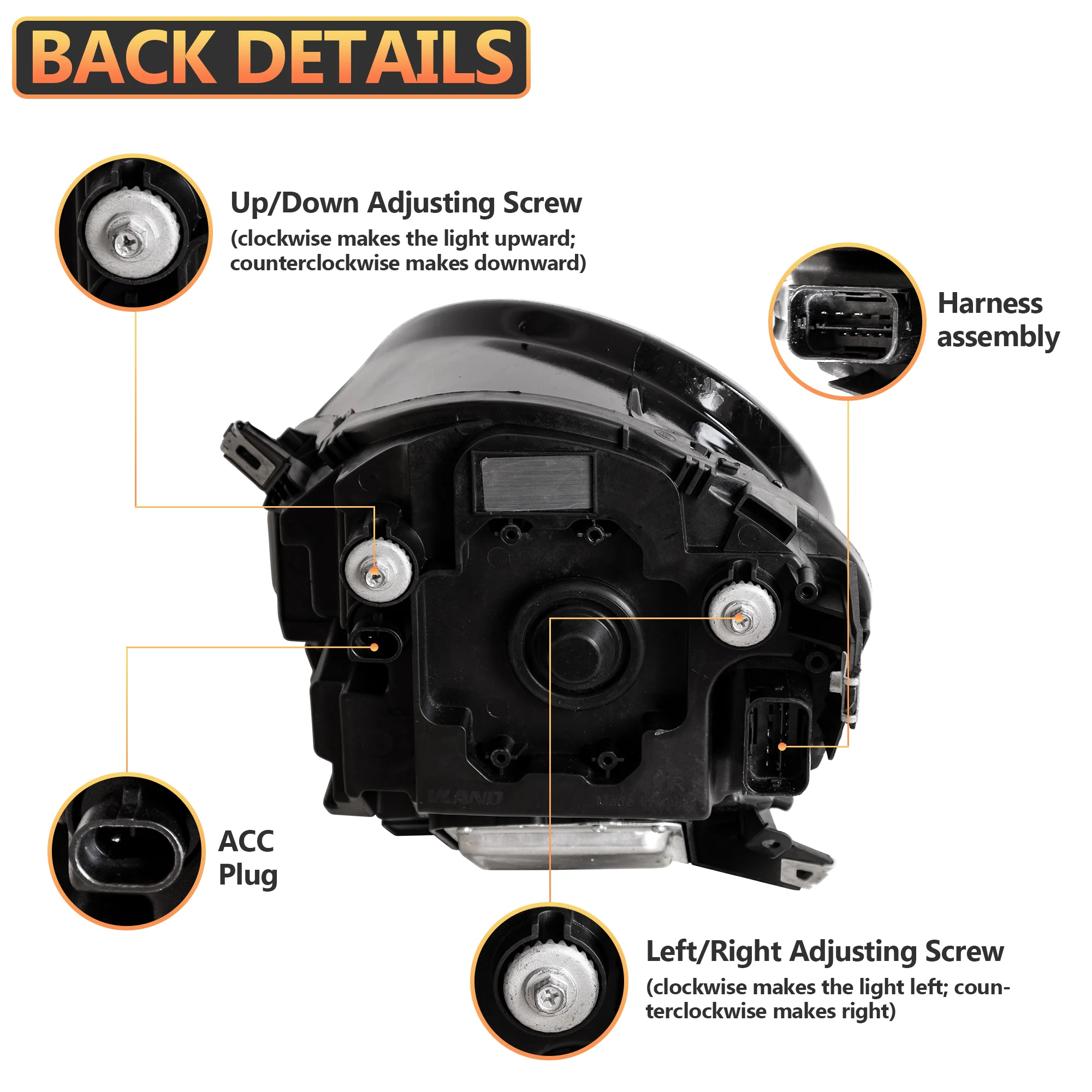 VLAND LED Headlights For BMW Mini Cooper F56 3-Door Hatchback 2014-2018 Aftermarket Front Lights [E-MARK] - Image 19