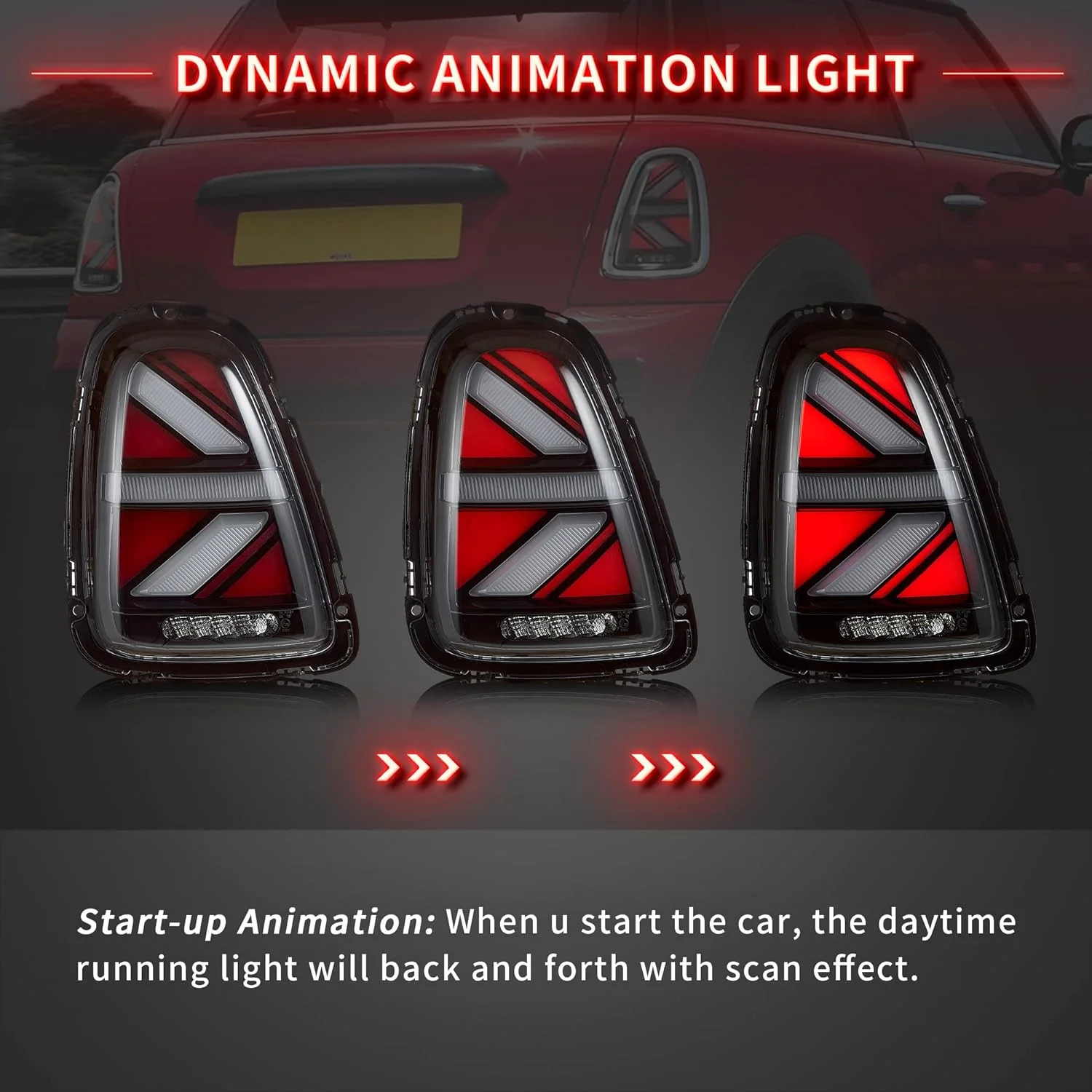 VLAND LED Tail Lights For BMW Mini Cooper R56 R57 R58 R59 2007-2013 With Dynamic DRL & Breath Effect [E-MARK] - Image 7