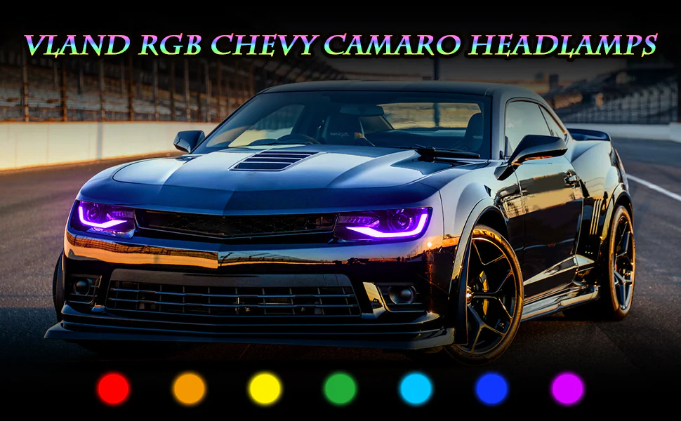 VLAND LED RGB Headlights and Taillights For Chevrolet Camaro 5th Gen Facelift 2014-2015 [DOT.] - Image 21
