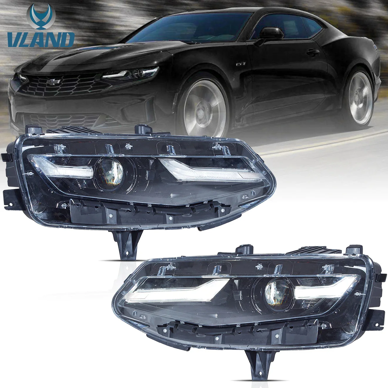 VLAND LED Headlights For Chevrolet Camaro 2019-UP 1LS/1LT/2LT/3LT/LT1 2Door RWD Coupe and Convertible - Image 3