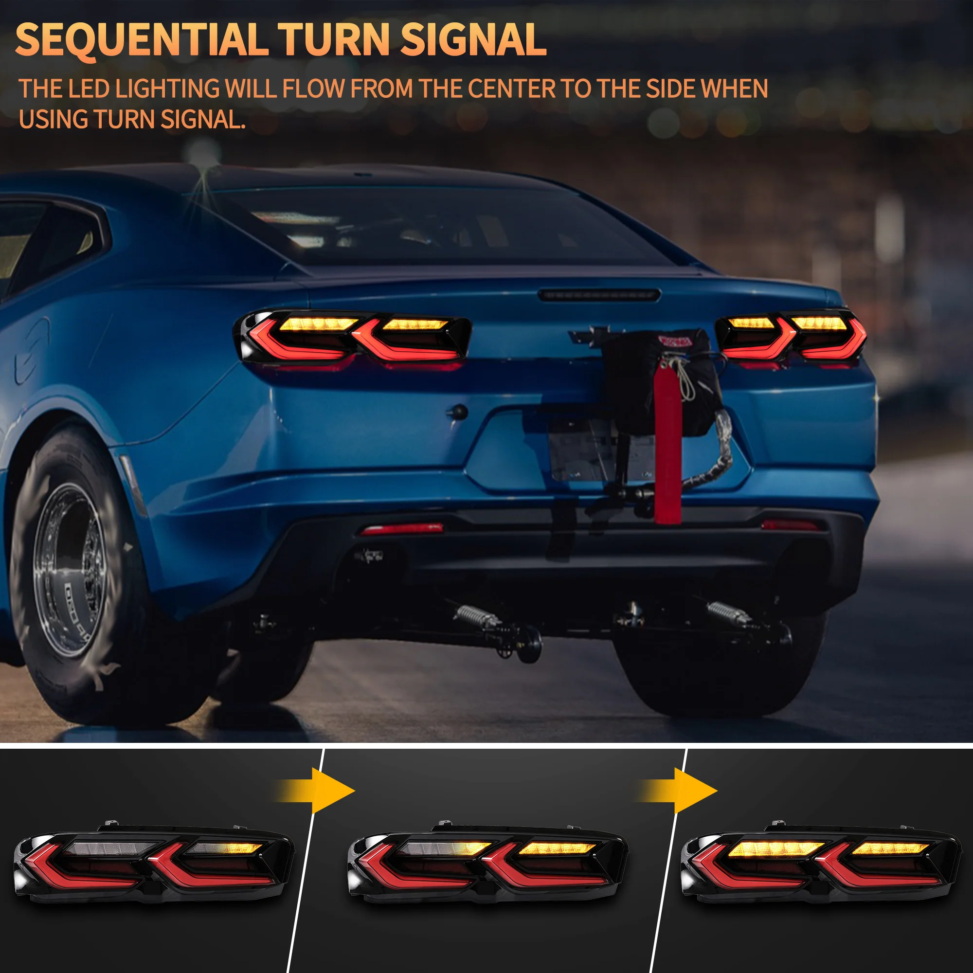VLAND LED Tail Lights For Chevrolet Camaro 2019-2024 [DOT.] - Image 6