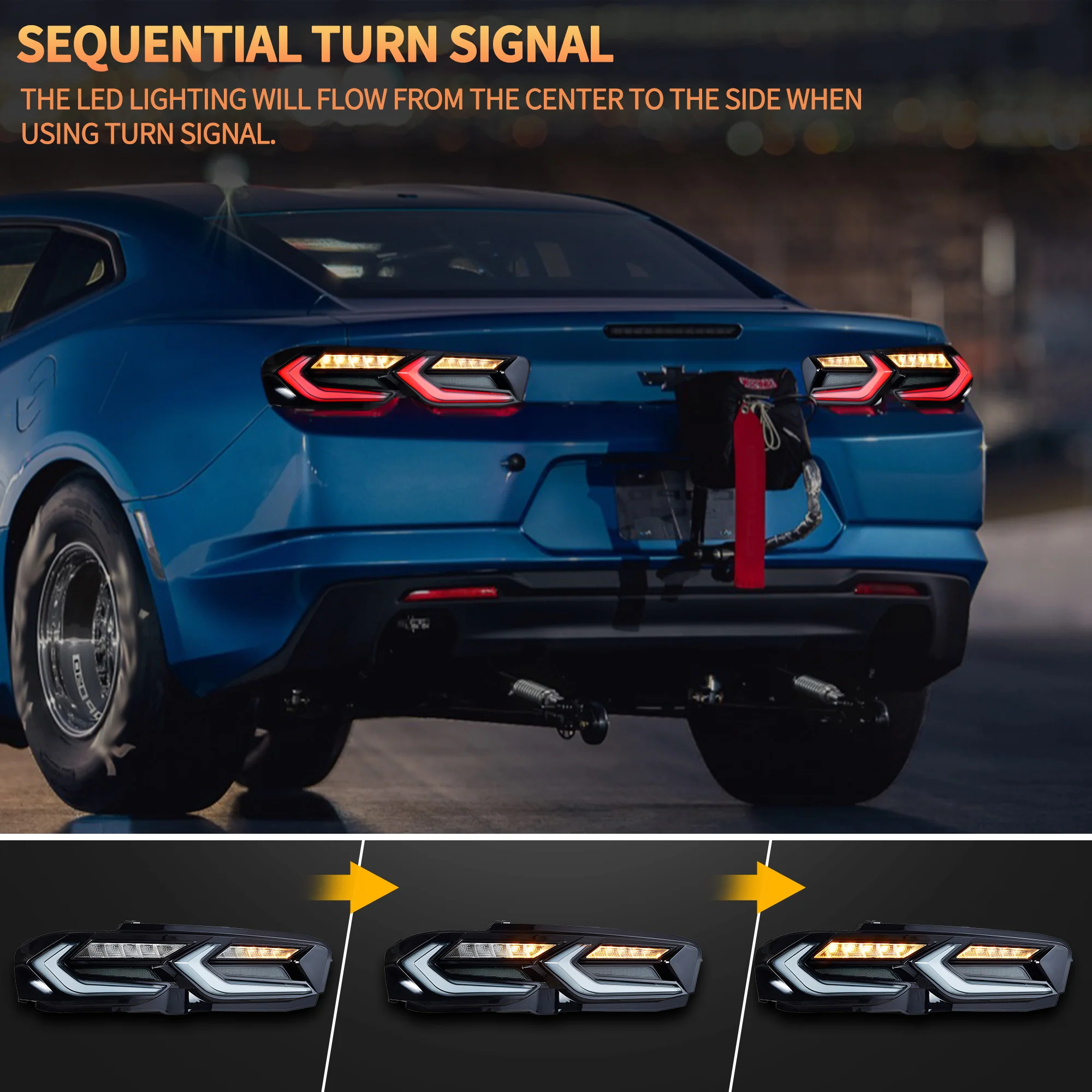 VLAND LED Tail Lights For Chevrolet Camaro 2019-2024 [DOT.] - Image 7