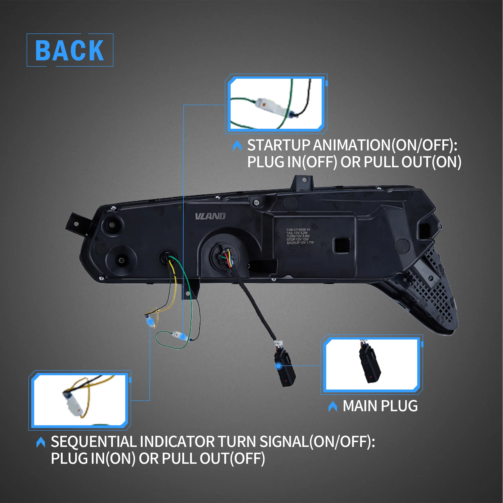 VLAND LED Taillights For Chevrolet Corvette C7 2014-2019 [DOT.] - Image 12