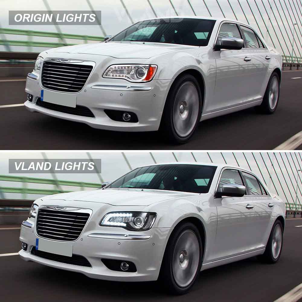 VLAND LED Dual Beam Headllights For Chrysler 300 2011-2023 - Image 7
