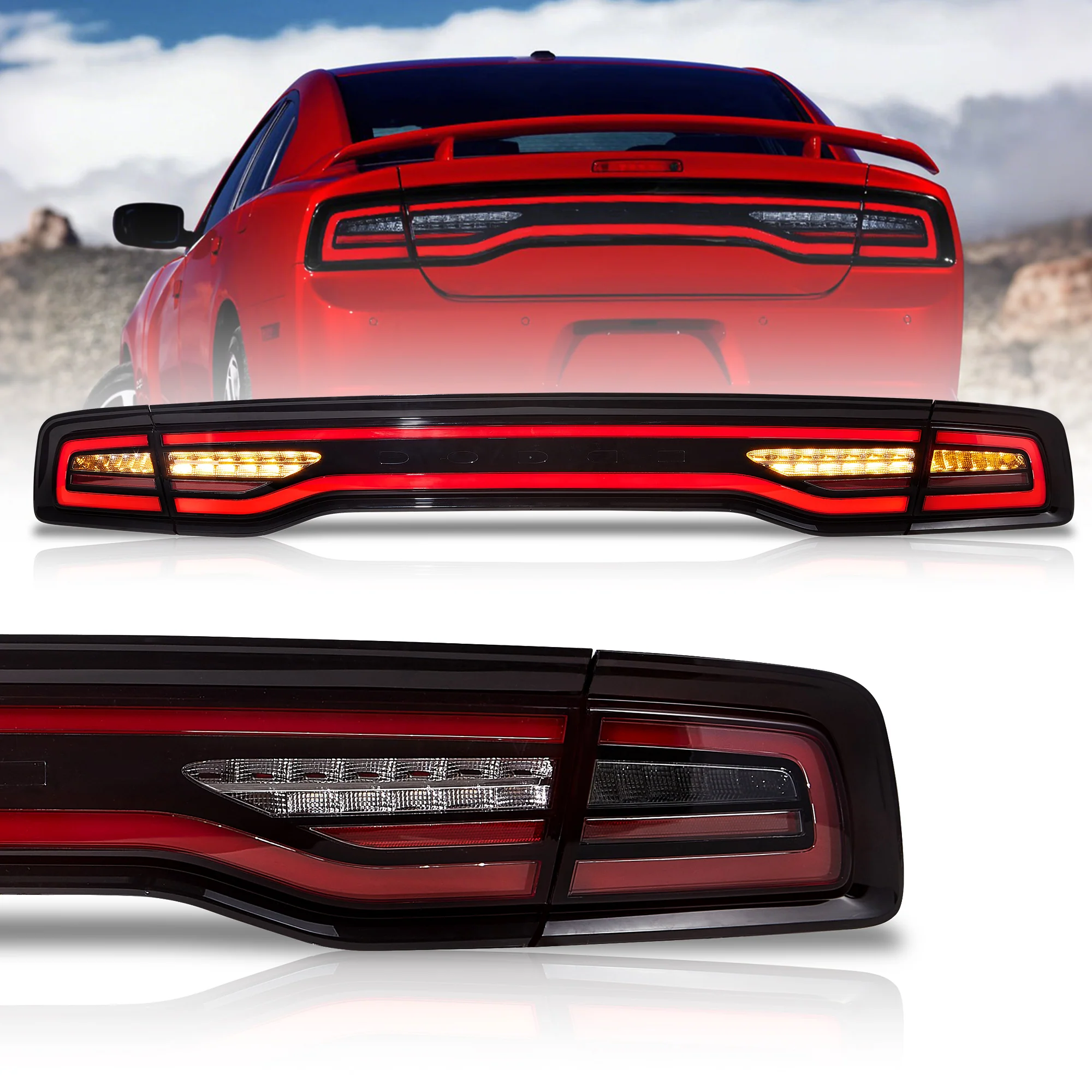 VLAND LED Taillights For Dodge Charger 2011-2014 With Start-Up Animation - Image 3