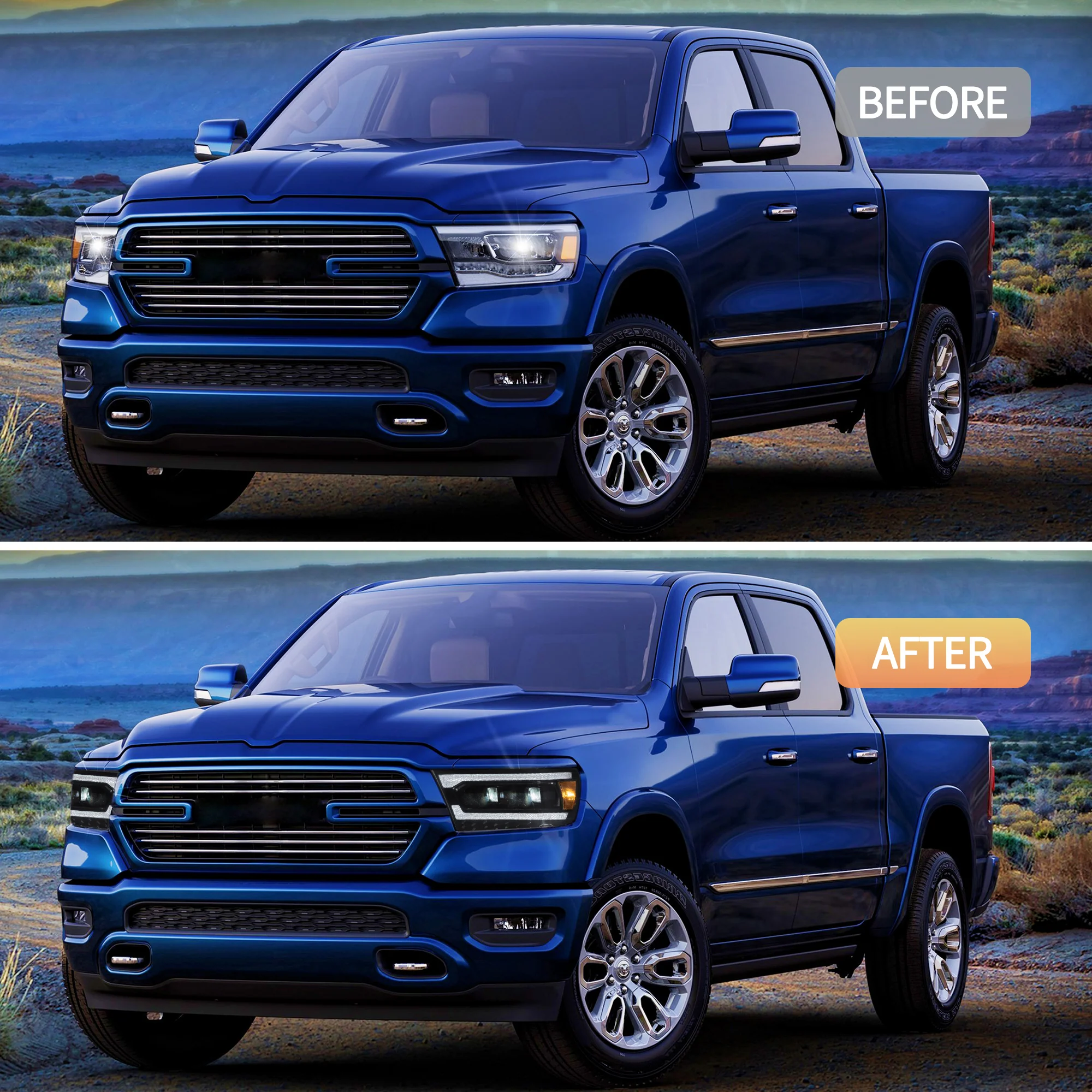 VLAND Full LED Headlights For Dodge RAM 1500 2019-2024 5th Gen - Image 12
