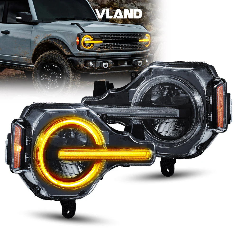 VLAND LED Headlights For Ford Bronco 2020-2024 [DOT.] - Image 15