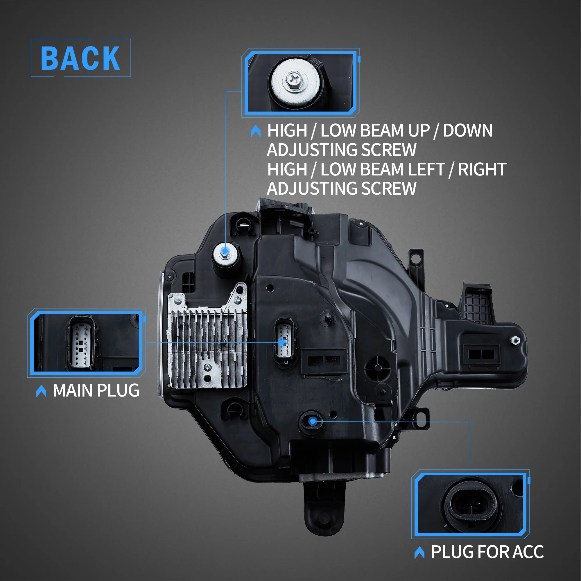VLAND LED Head Lights For Ford Bronco 2020-2024 [DOT.] - Image 15