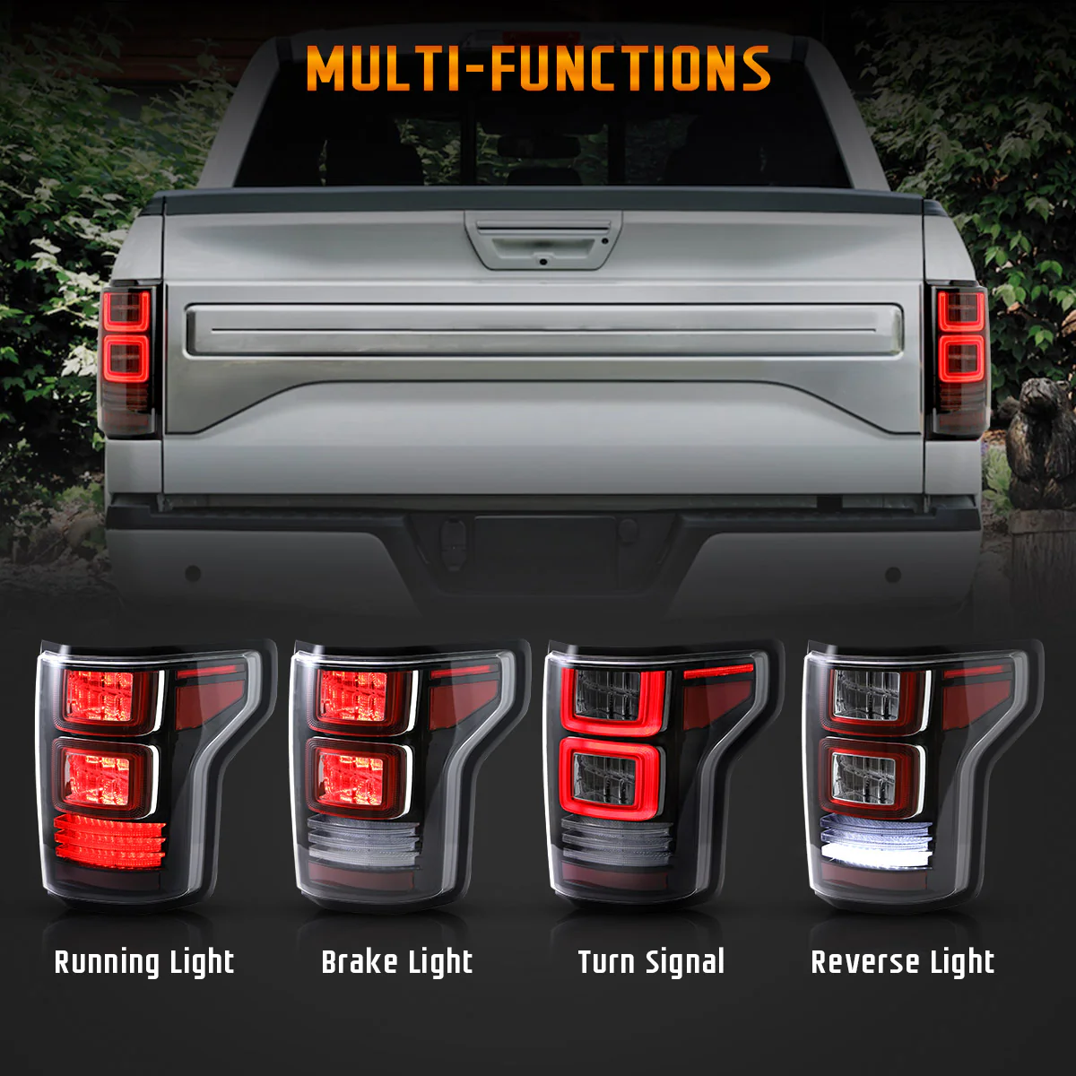VLAND LED Headlights and Tail Lights For Ford F150 13th Gen Pickup 2015-2017 / F150 SVT RAPTOR 2016-2021 [DOT.] - Image 11