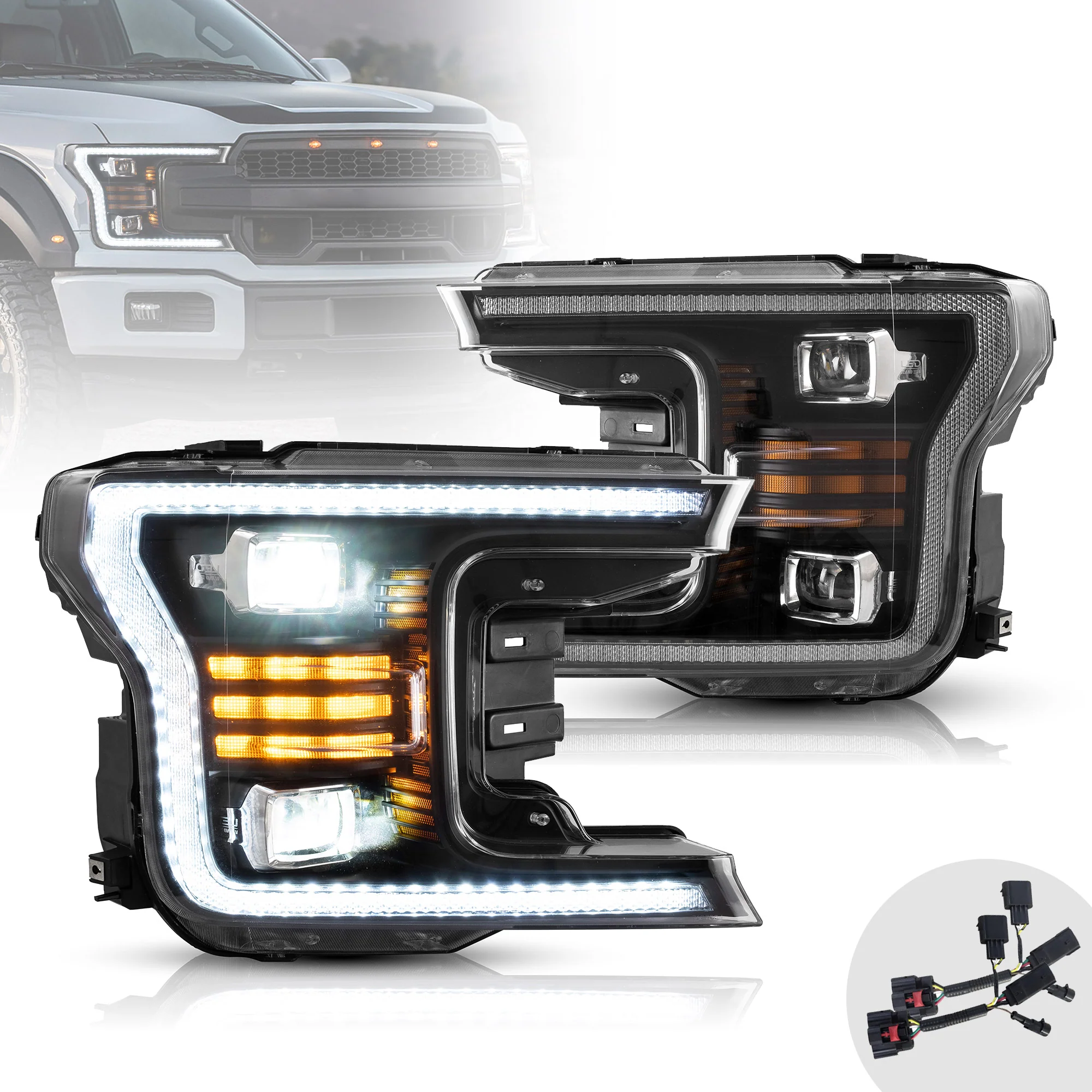 VLAND LED Projector Headlights For Ford F150 13th Gen Pickup 2018-2020 - Image 4