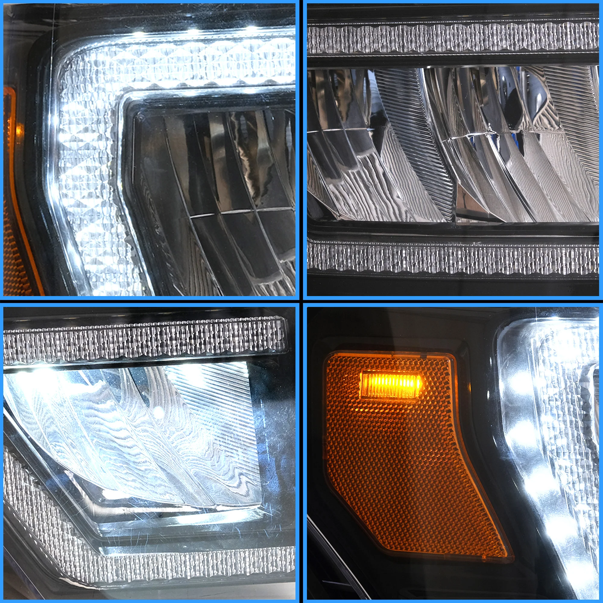 VLAND Full LED Reflector Headlights For Ford F150 Pickup 2009-2014 With DRL [DOT. SAE.] - Image 12