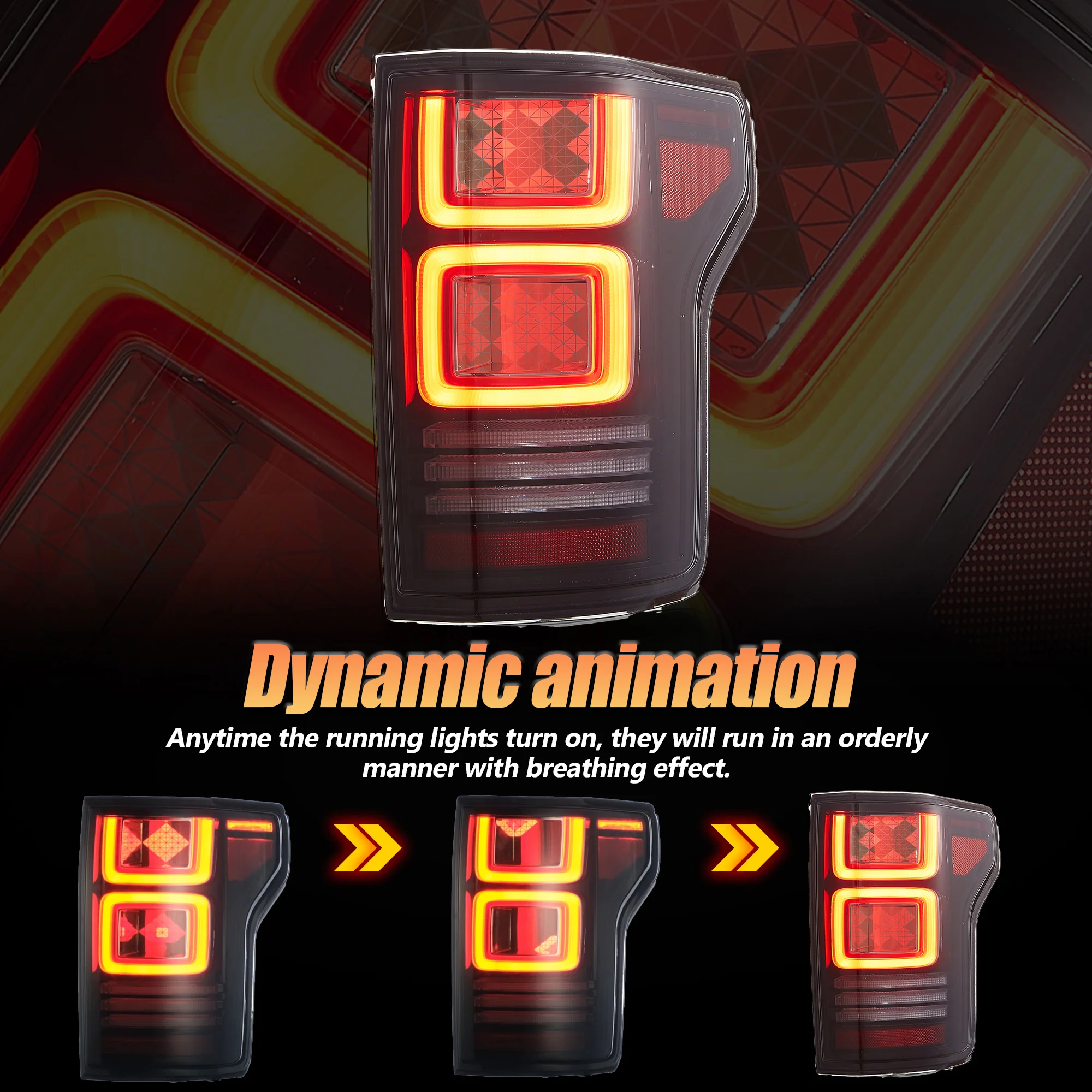 VLAND OLED Tail Lights For 2015-2020 Ford F150 W/AnimationTurn Signal [DOT. E-MARK.] - Image 15