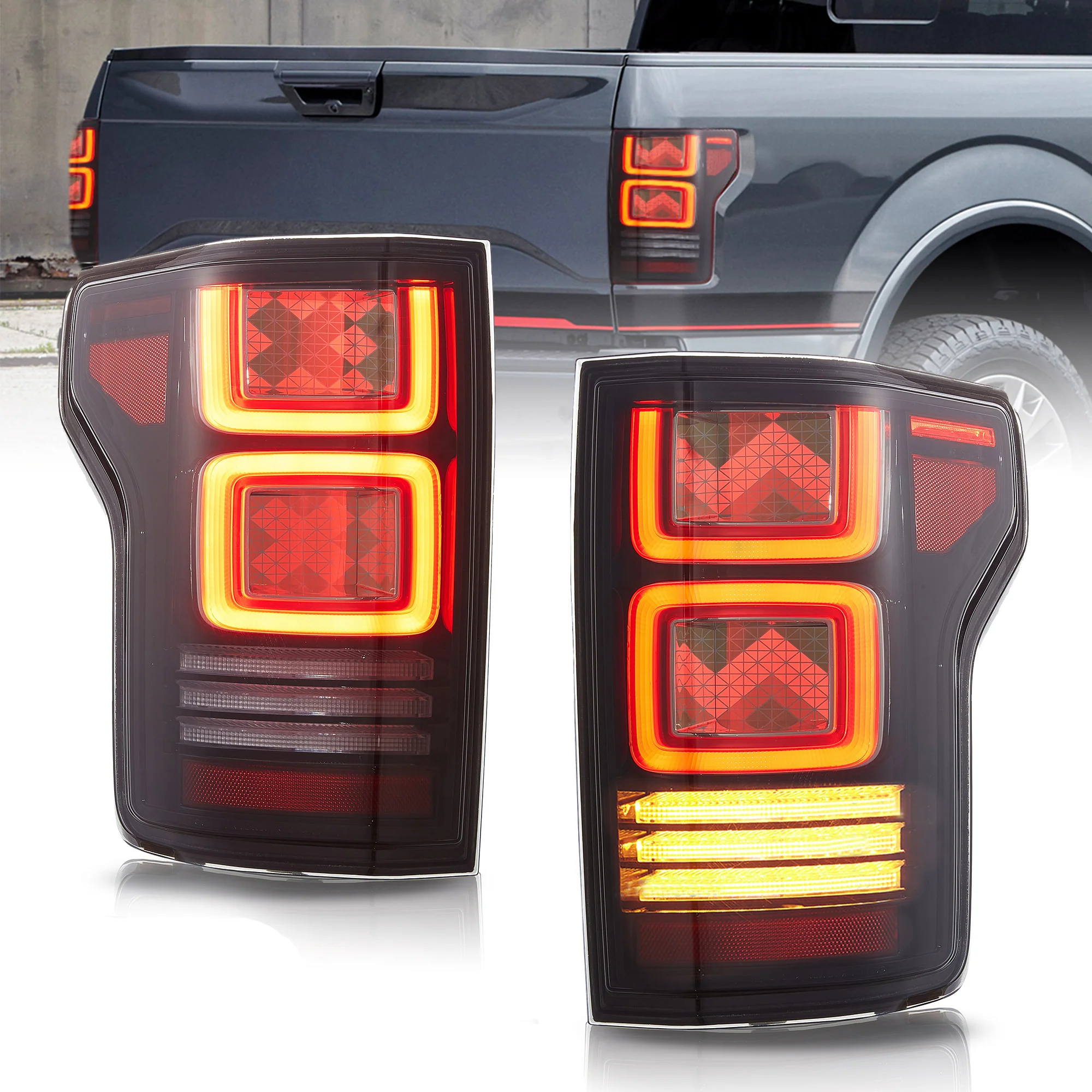 VLAND OLED Tail Lights For 2015-2020 Ford F150 W/AnimationTurn Signal [DOT. E-MARK.] - Image 4