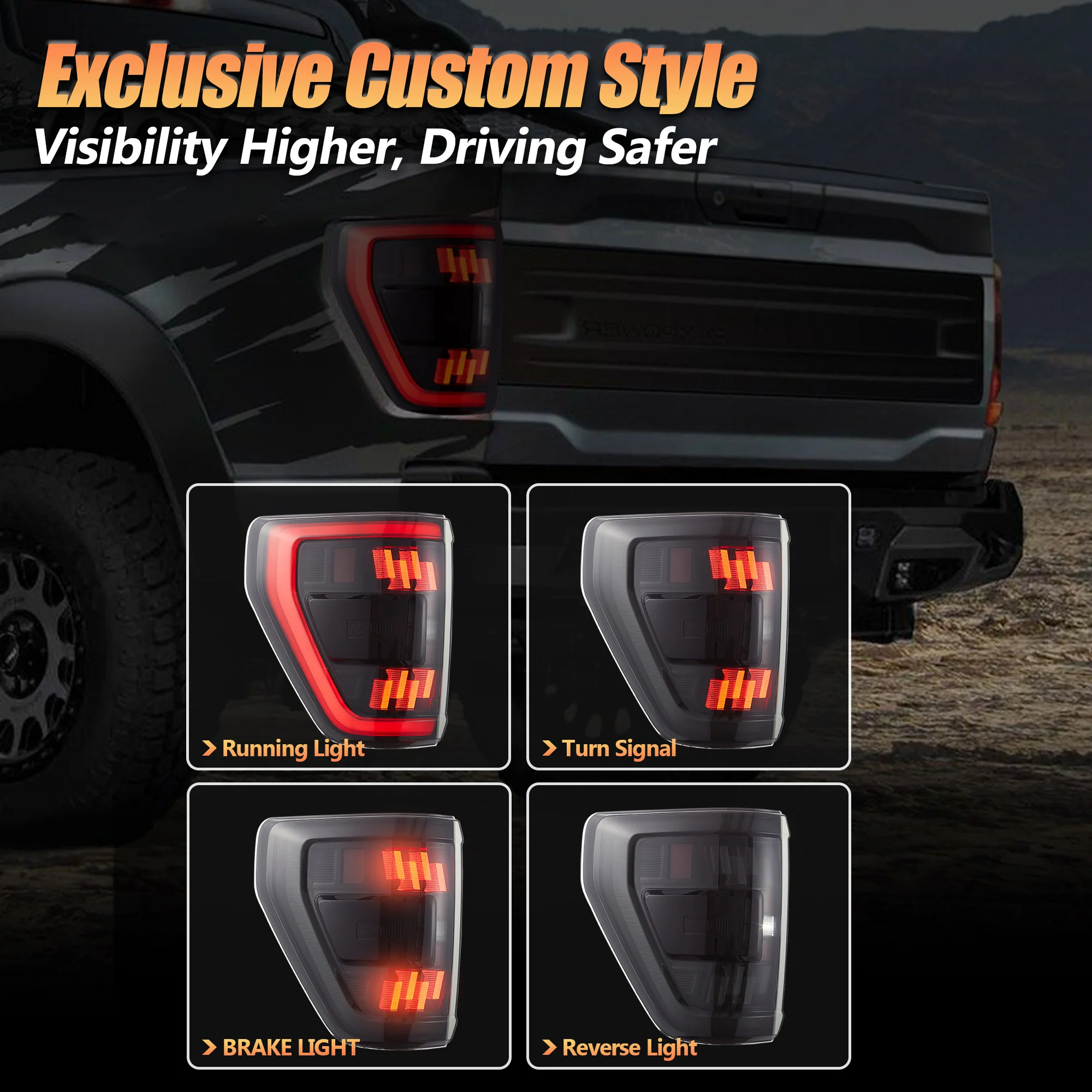 VLAND LED Tail Lights For Ford F150 2021-2023 - Image 4