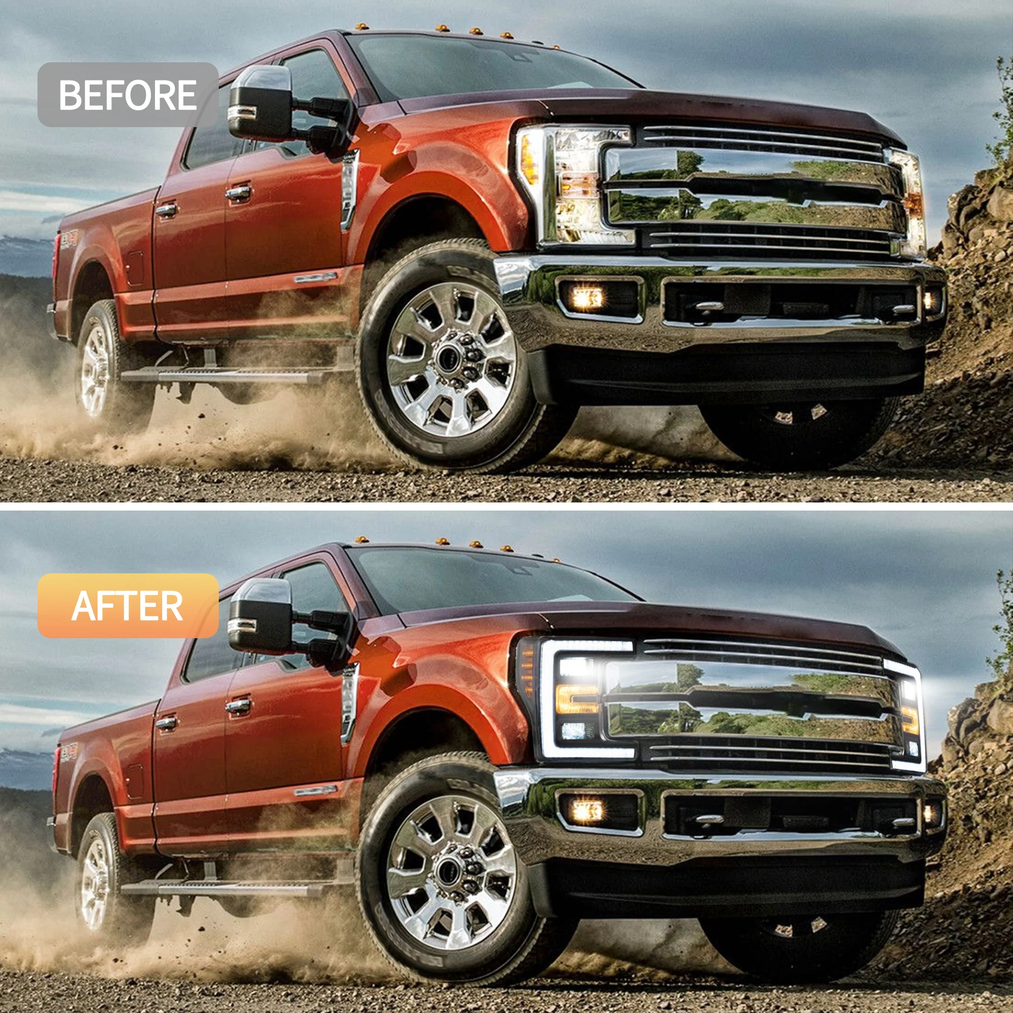 VLAND Full LED Headlights For Ford F250 F350 F450 F550 Super Duty 2017–2019 - Image 10