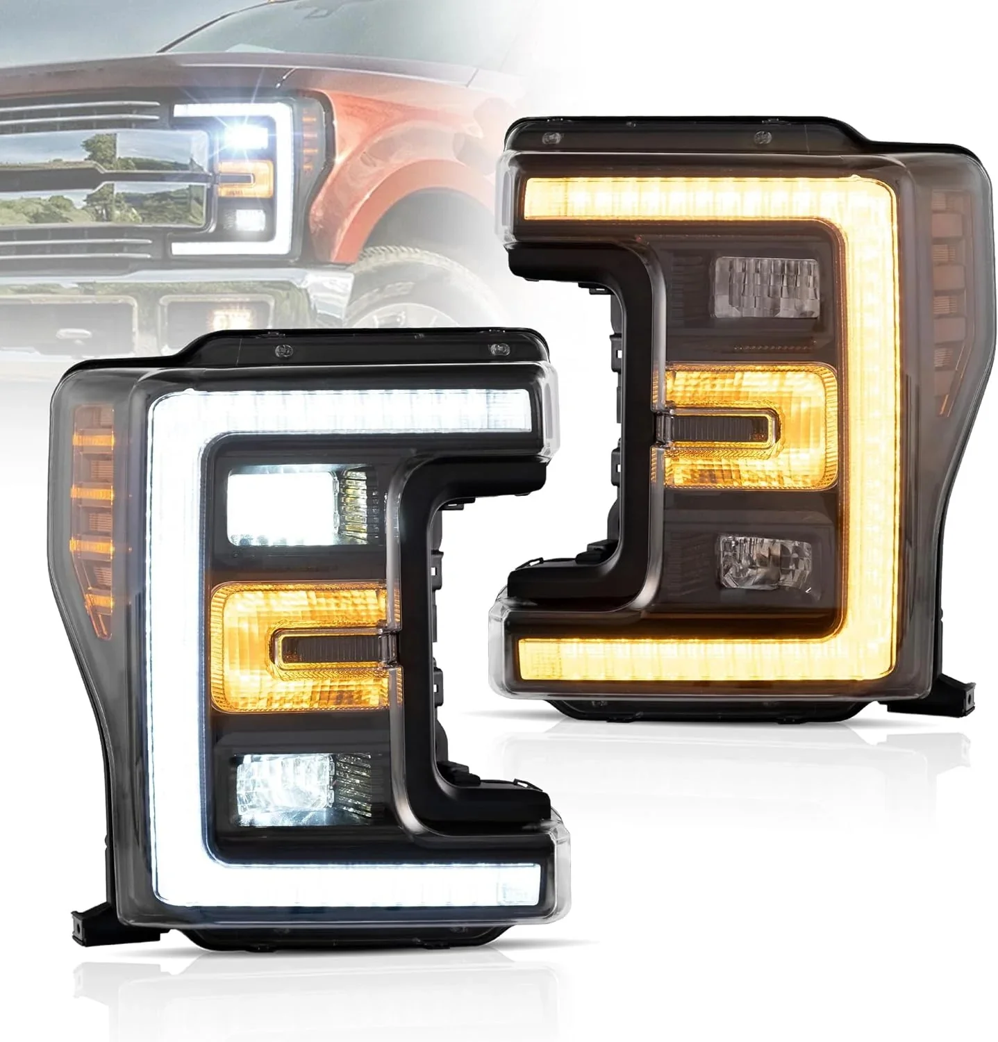 VLAND Full LED Headlights For Ford F250 F350 F450 F550 Super Duty 2017–2019 - Image 3
