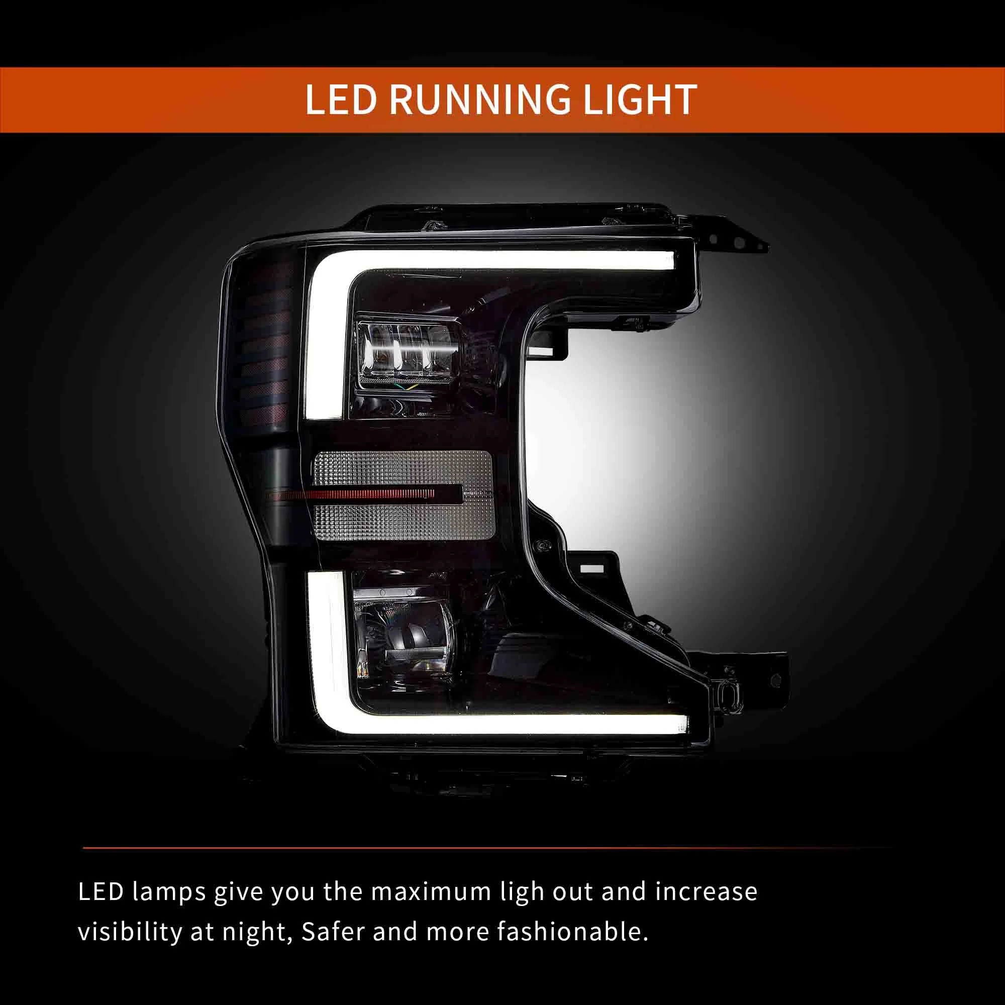 VLAND LED Headlights For Ford F250 F350 F450 F550 Super Duty Halogen Models  2020-2022 Pickup Truck 4th Gen[DOT.] - Image 6