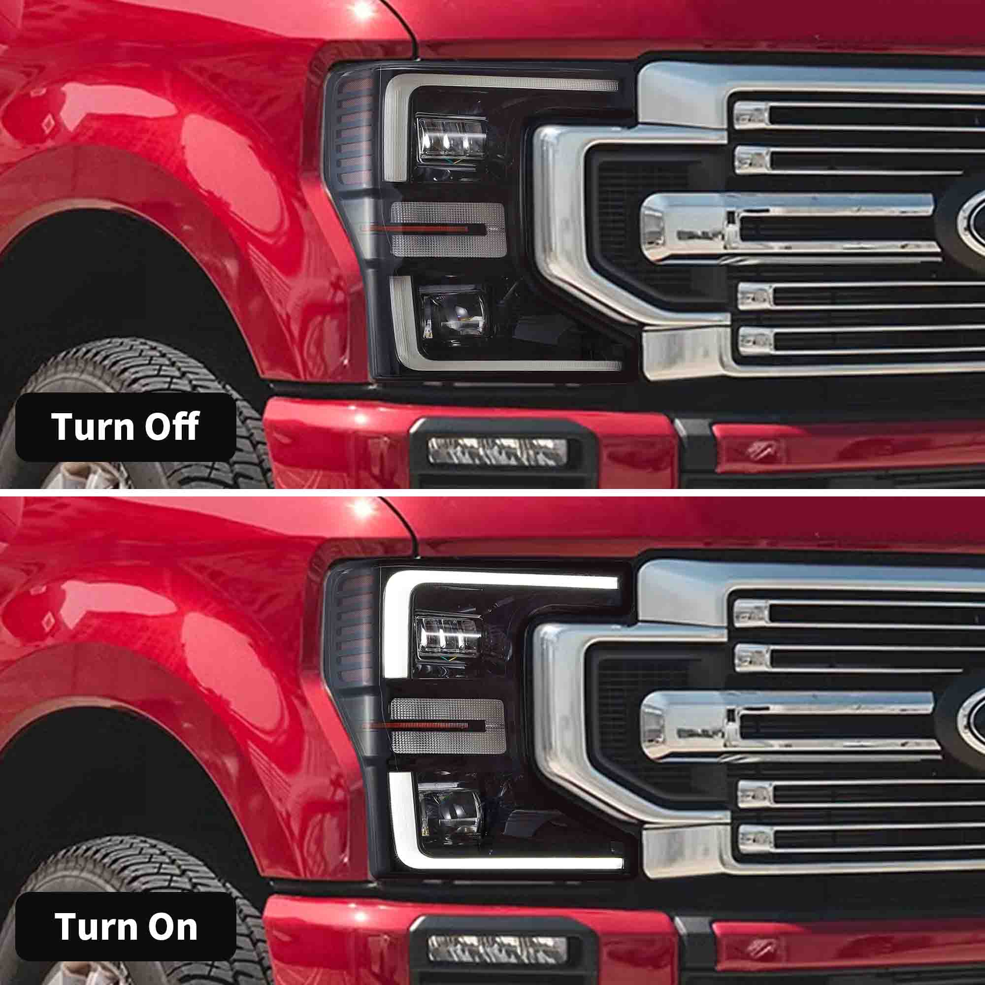VLAND LED Headlights For Ford F250 F350 F450 F550 Super Duty Halogen Models  2020-2022 Pickup Truck 4th Gen[DOT.] - Image 8