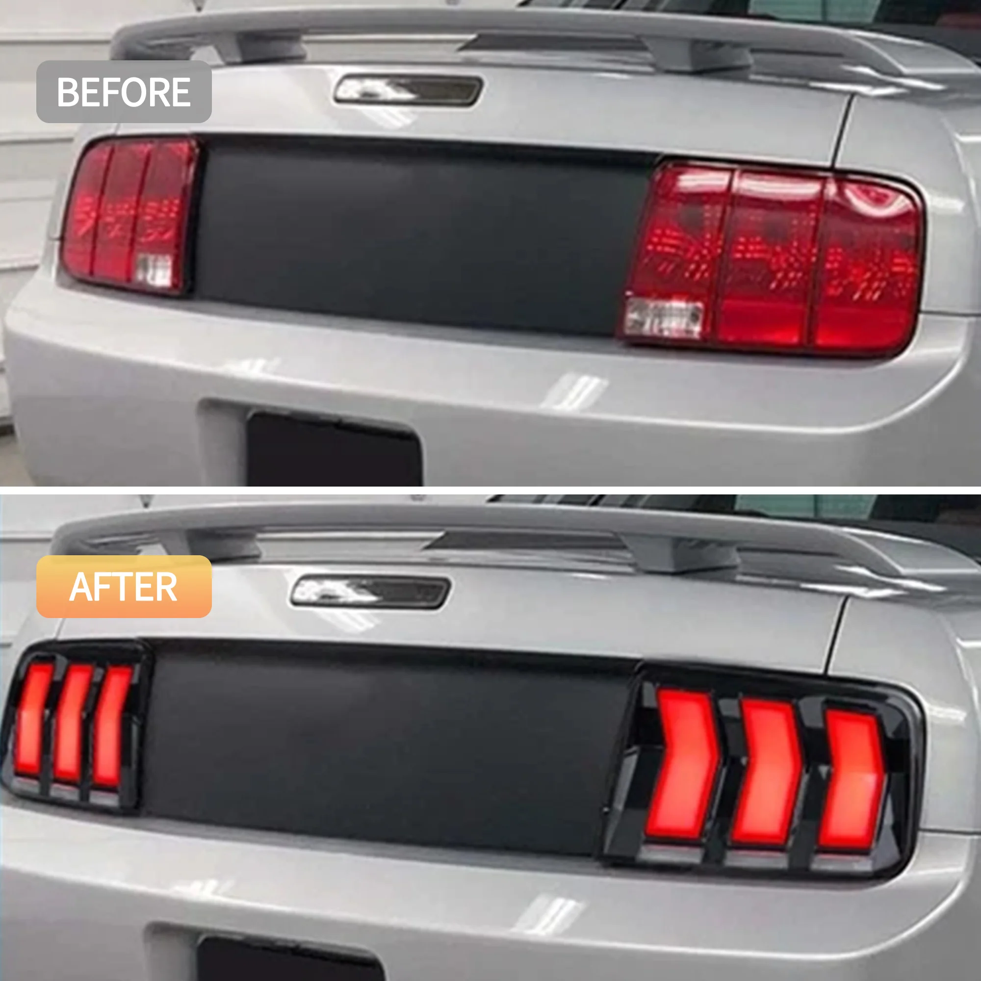 VLAND Full LED RGB Tail Lights For Ford Mustang 2005-2009 with Sequential Turn Signal - Image 6
