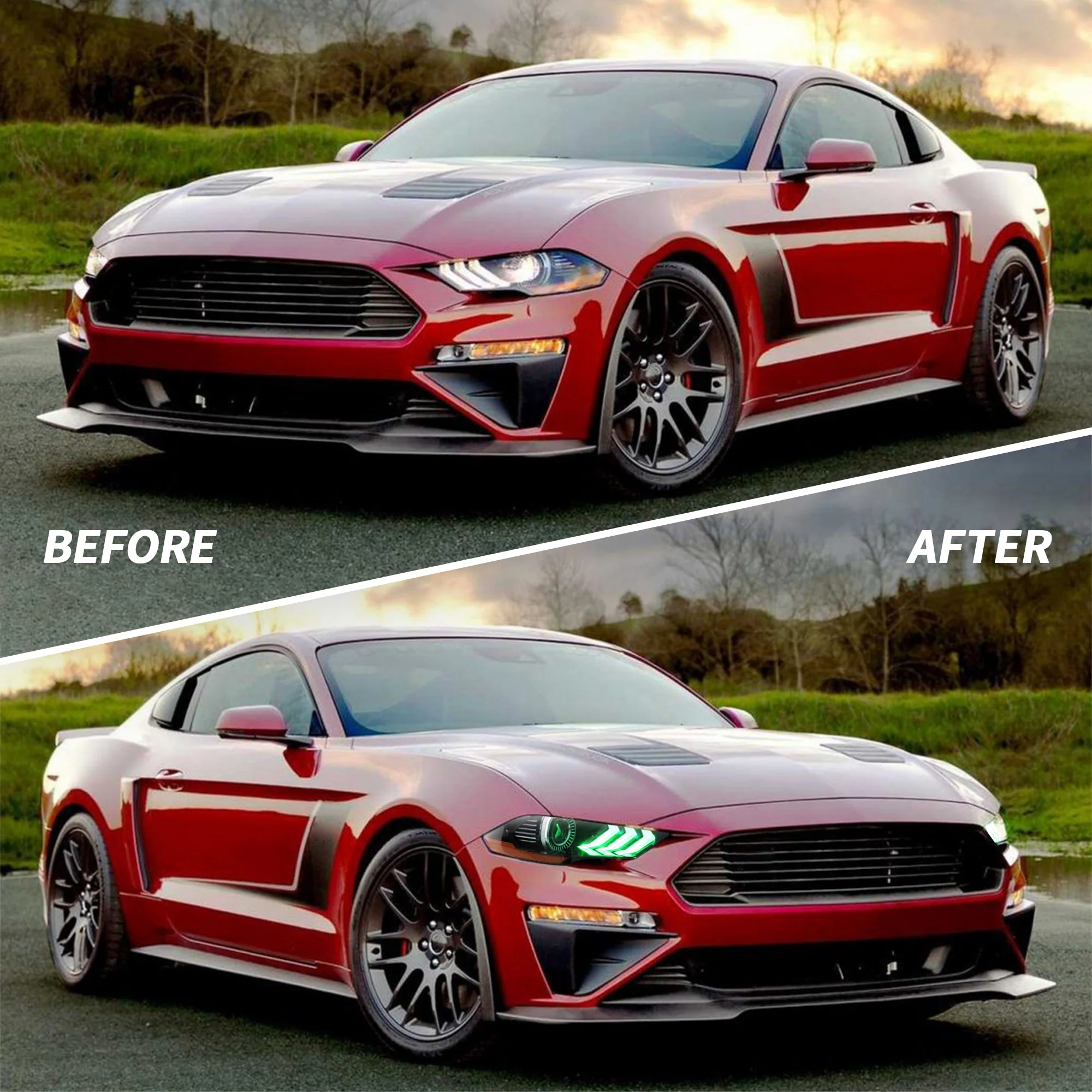 VLAND RGB Projector Headlights For Ford Mustang (Sixth Generation) [S550] 2018-2023 - Image 12
