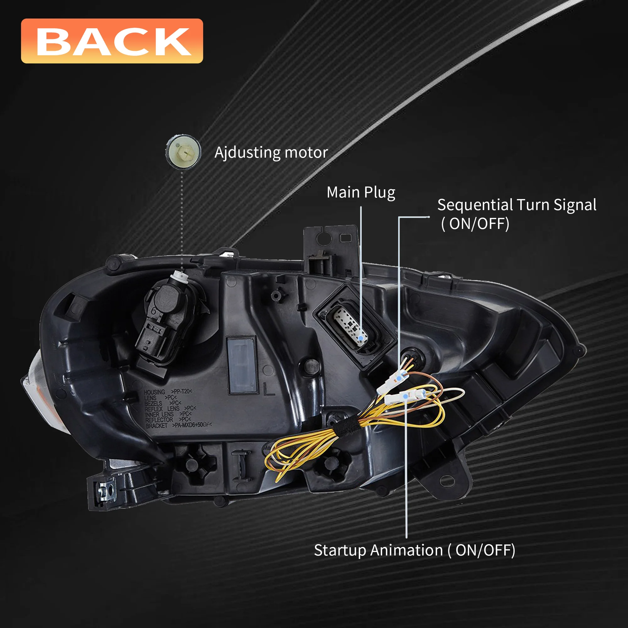 VLAND LED Dual Beam Headlights and Taillights For Ford Mustang S550 2018-2024 With S650 Style [DOT.] - Image 25