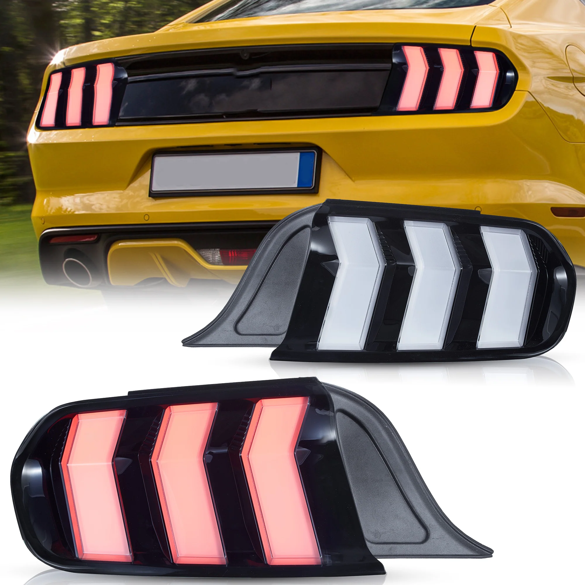 VLAND LED Dual Beam Headlights and Taillights For Ford Mustang 2015-2023 With 5 Modes & Sequential Turn Signal [DOT.] - Image 19