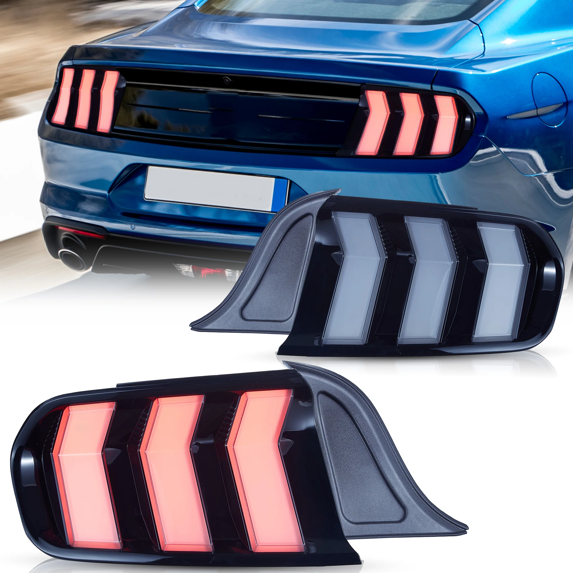 VLAND LED RGB Headlights and Taillights For Ford Mustang 2015-2023 With 5 Modes & Sequential Turn Signal [DOT.] - Image 21