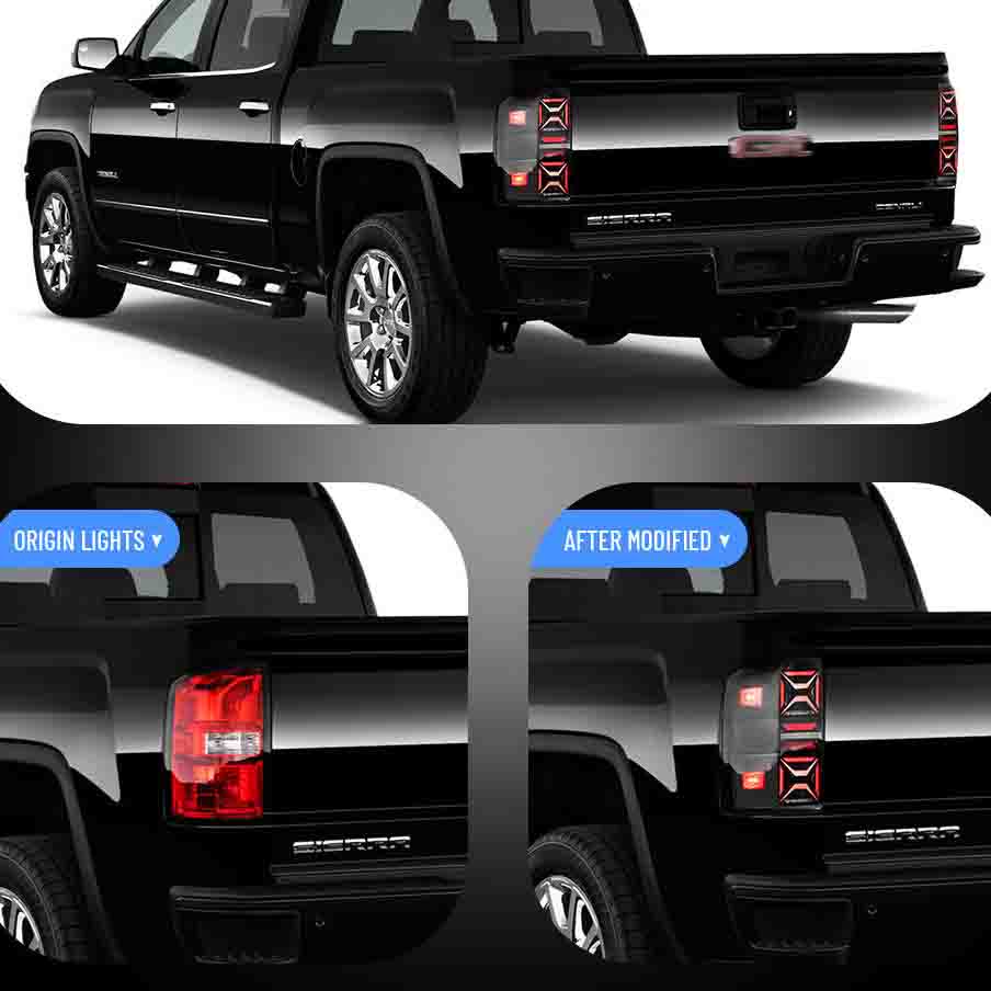 VLAND LED Taillights For GMC Sierra 1500 2500HD 3500HD 2014-2018 With Startup Animation [DOT.] - Image 6