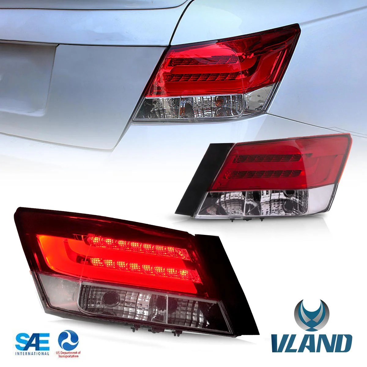 VLAND Tail Lights 2PCS For Honda Accord Inspire 8th Gen 4-Dr Sedan 2008-2012 - Image 18