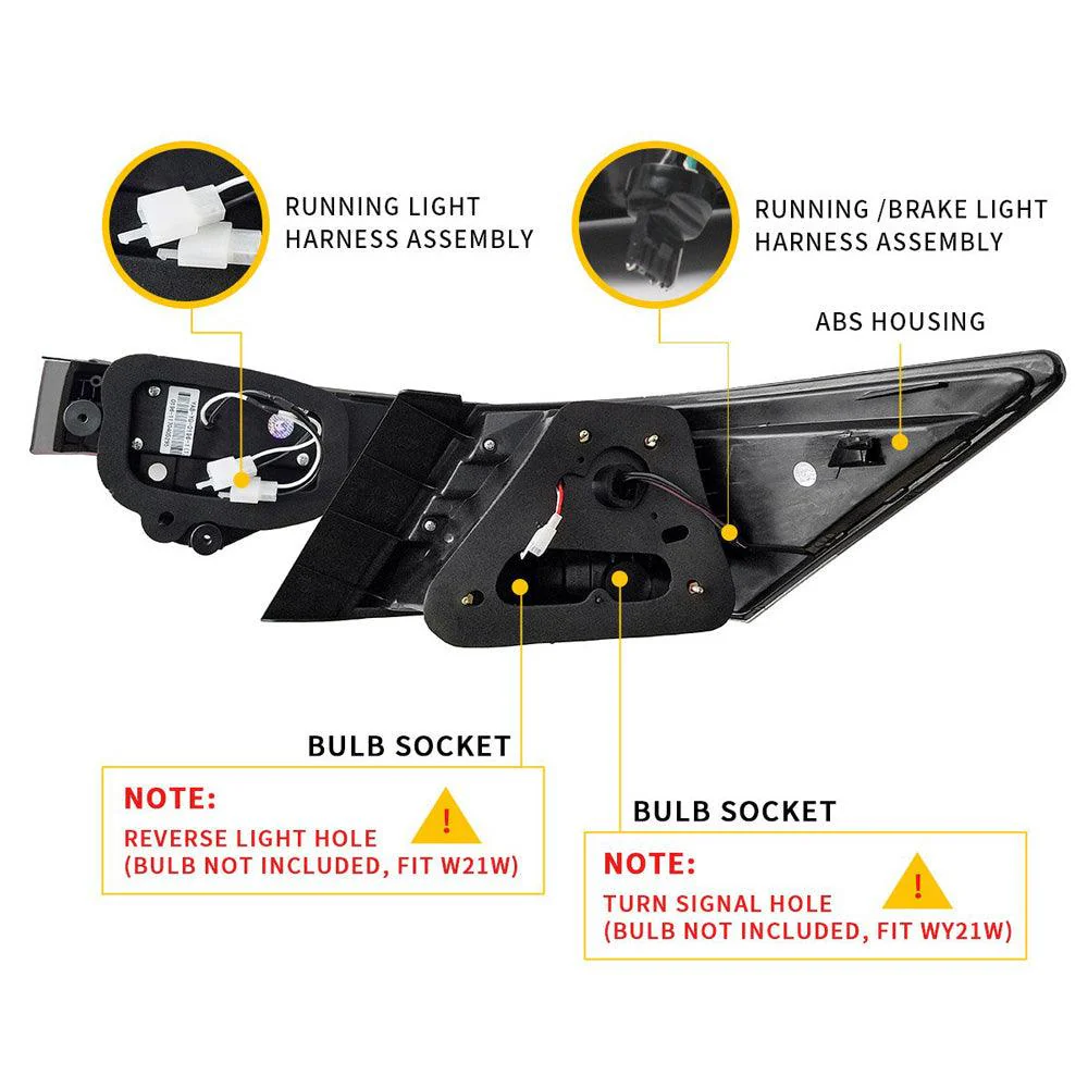 VLAND Tail Lights 4PCS For Honda Accord Inspire 8th Gen 4-Dr Sedan 2008-2012 - Image 14