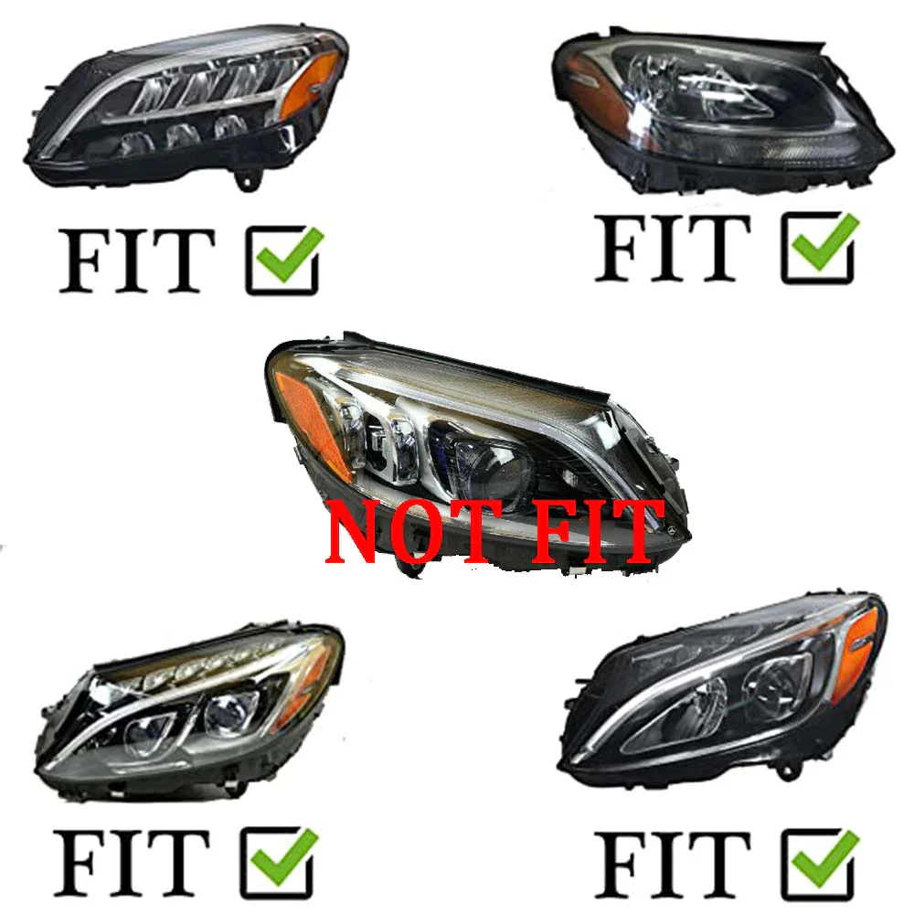 VLAND LED Headlights For Mercedes Benz W205 C-Class 2015-2021 C160/C180/C200/C250/C300/C400/C450/C43 AMG/C63 Coupe [E-MARK.] - Image 5
