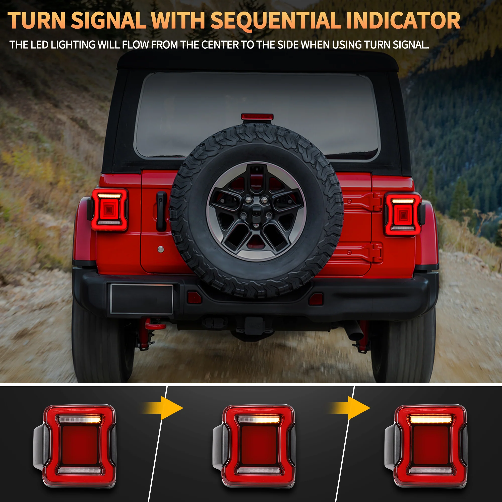 VLAND LED Tail Lights For Jeep Wrangler JL 2018-2023 [DOT. SAE.] - Image 12