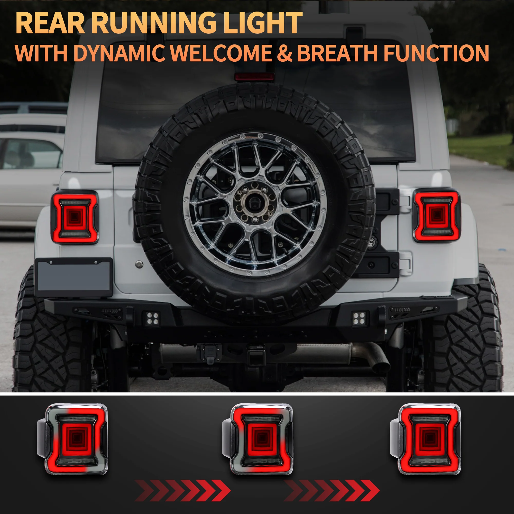 VLAND LED Tail Lights For Jeep Wrangler JL 2018-2023 [DOT. SAE.] - Image 14