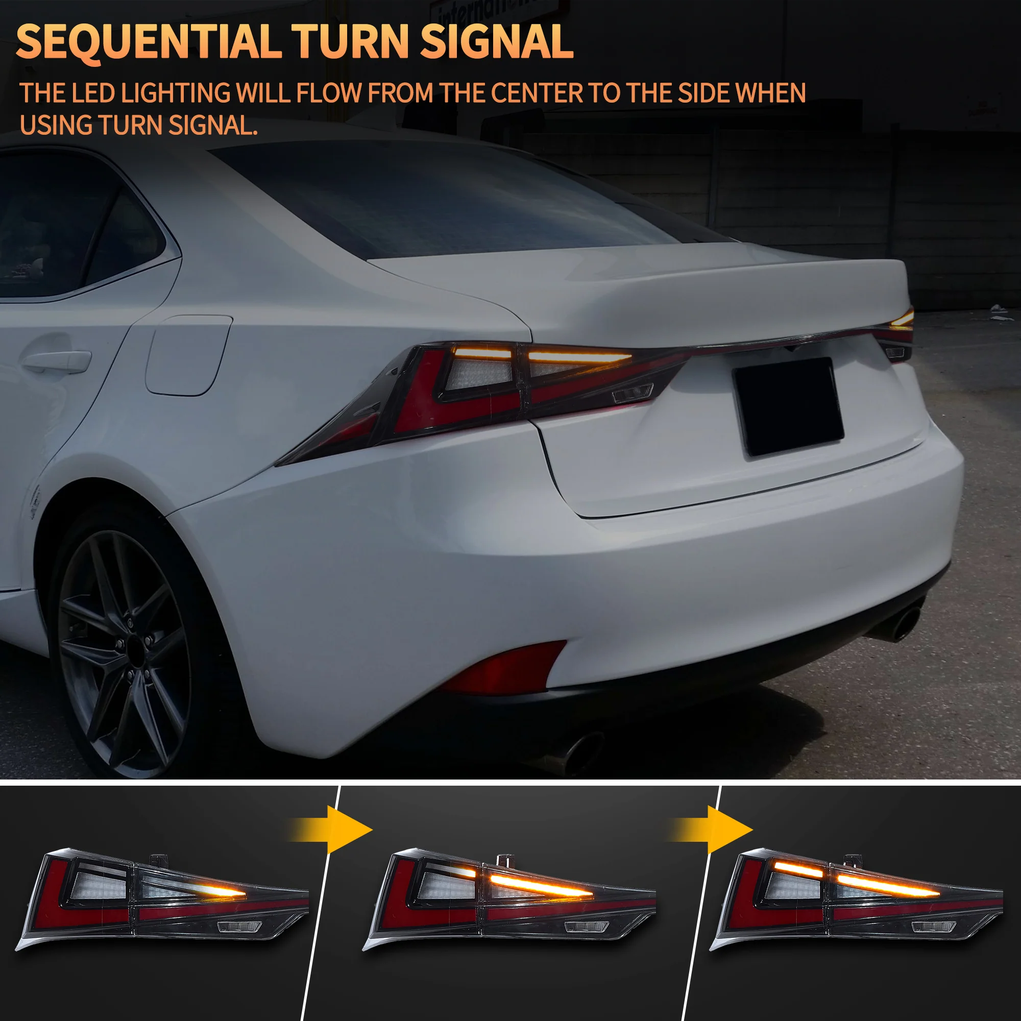 VLAND LED Taillights For Lexus IS250 350 200t 300h F Sport 2014-2020 With Start-up Animation - Image 6