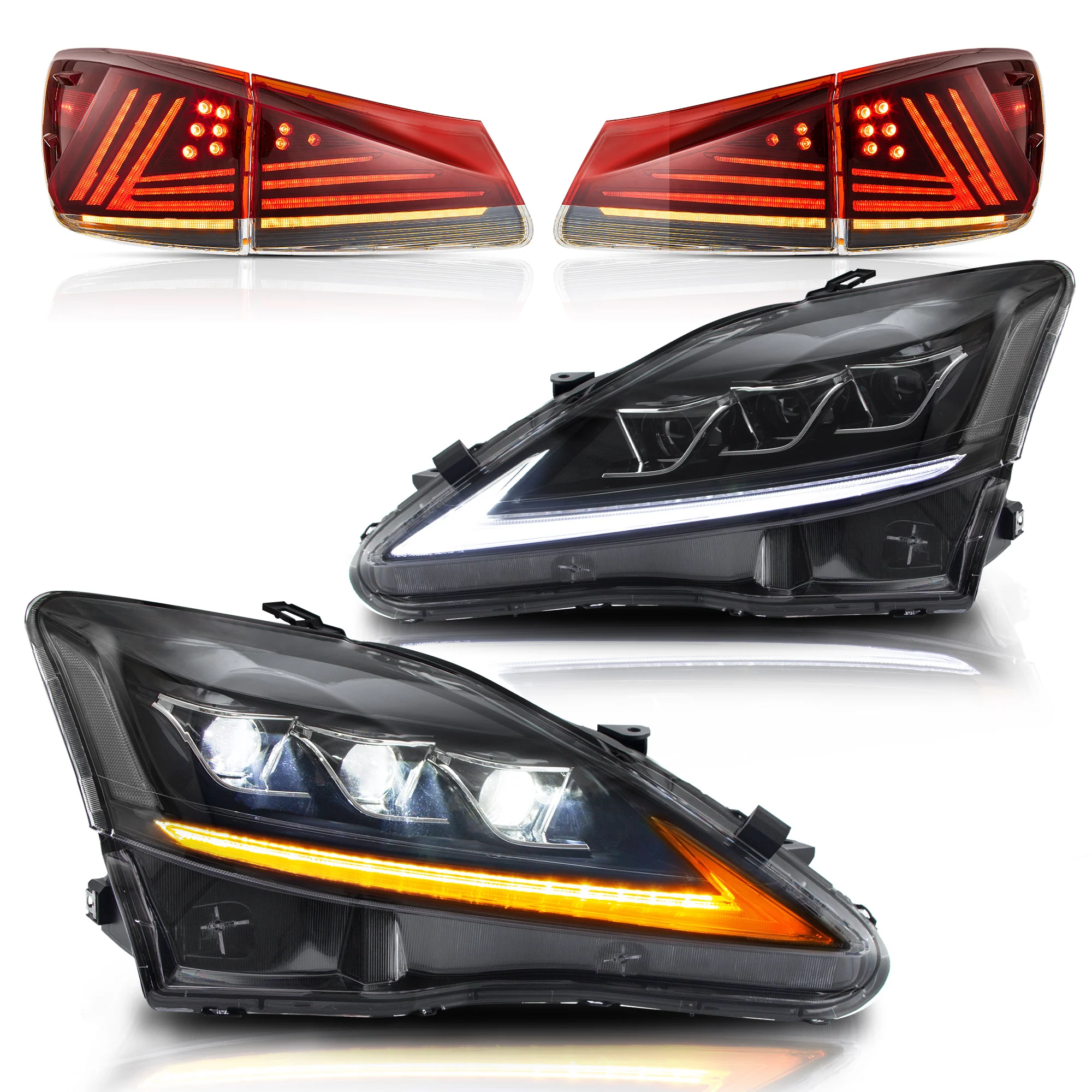 VLAND LED Headlights and Taillights For Lexus IS250/IS350 2006-2013 ISF 2008-2014 - Image 4