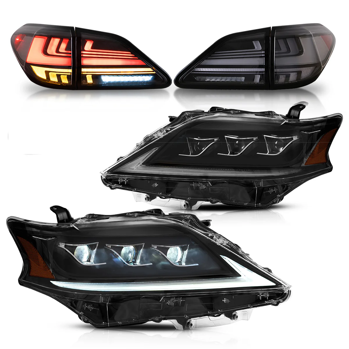 VLAND Headlights and Taillights For Lexus RX350 RX450h 2012-2014 F Sport 3rd gen (AL10) [Fits HID/Xenon Models] - Image 3
