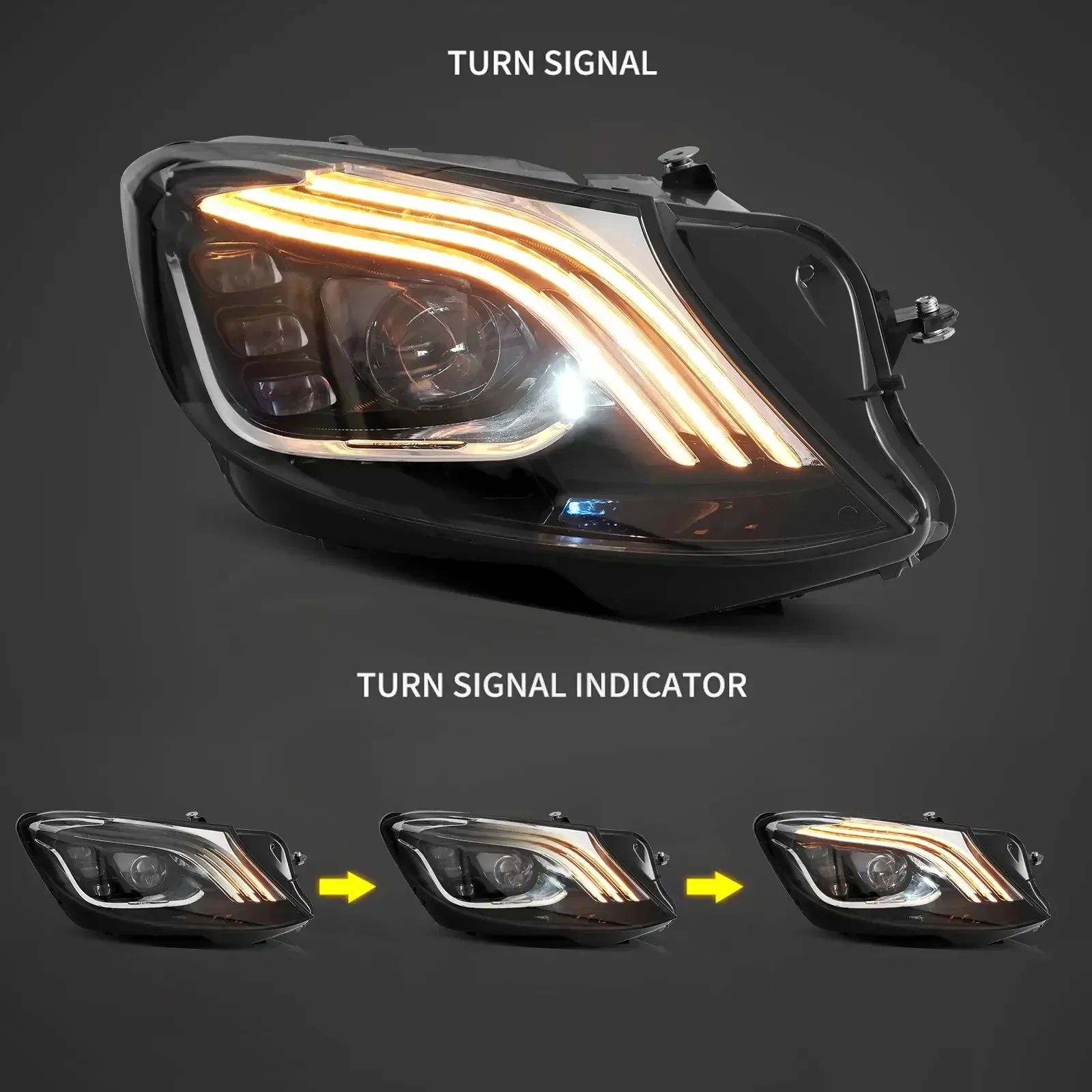 VLAND LED Headlights For Mercedes Benz S-Class W222 2014-2017 6th Gen [E-MARK.] - Image 3