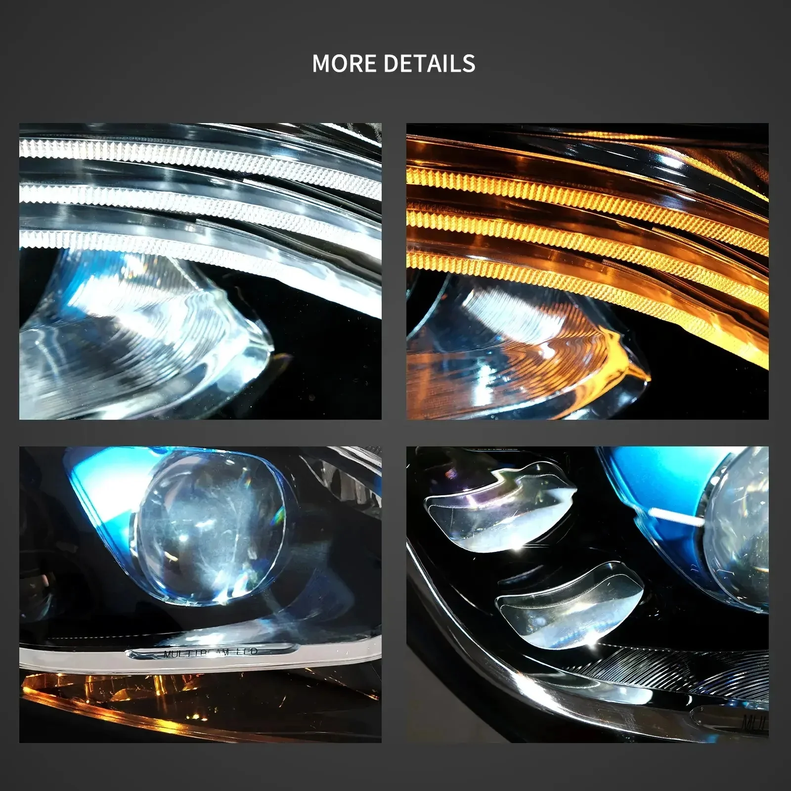 VLAND LED Headlights For Mercedes Benz S-Class W222 2014-2017 6th Gen [E-MARK.] - Image 5