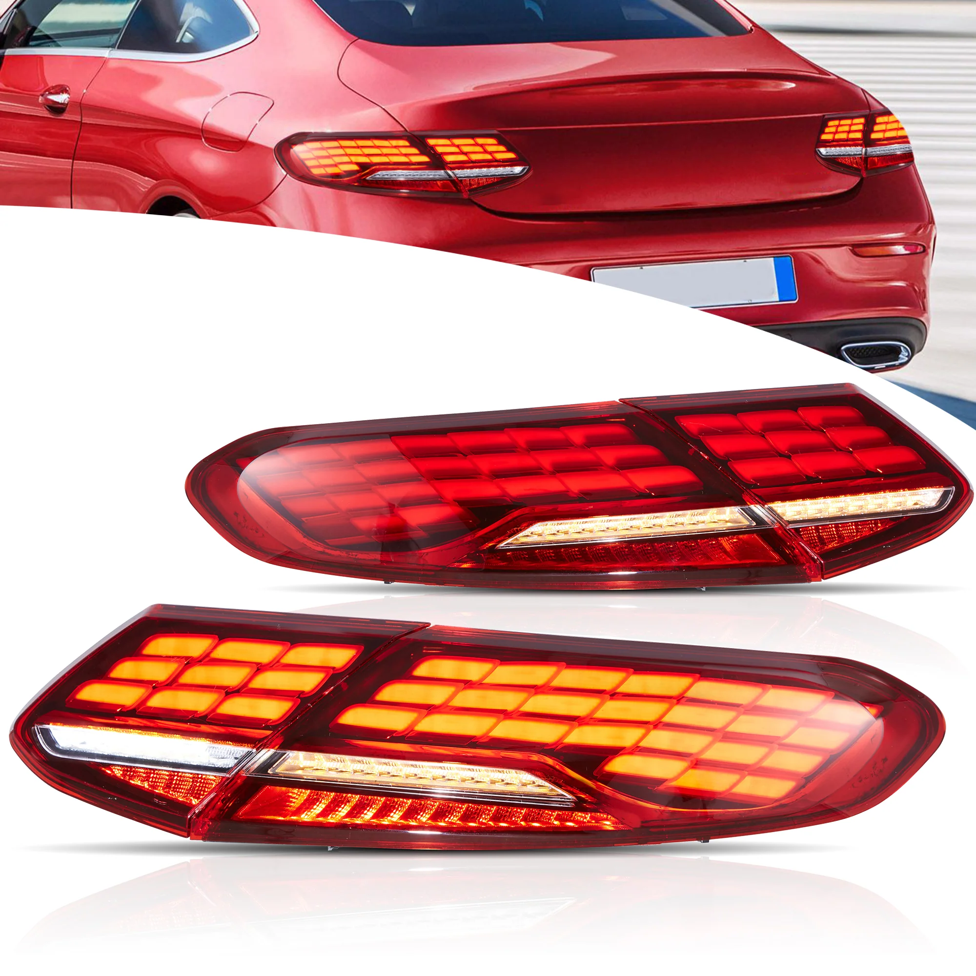 VLAND LED Taillights For Mercedes Benz C-Class Coupe/Cabriolet A205/C205 2015–2023 - Image 12