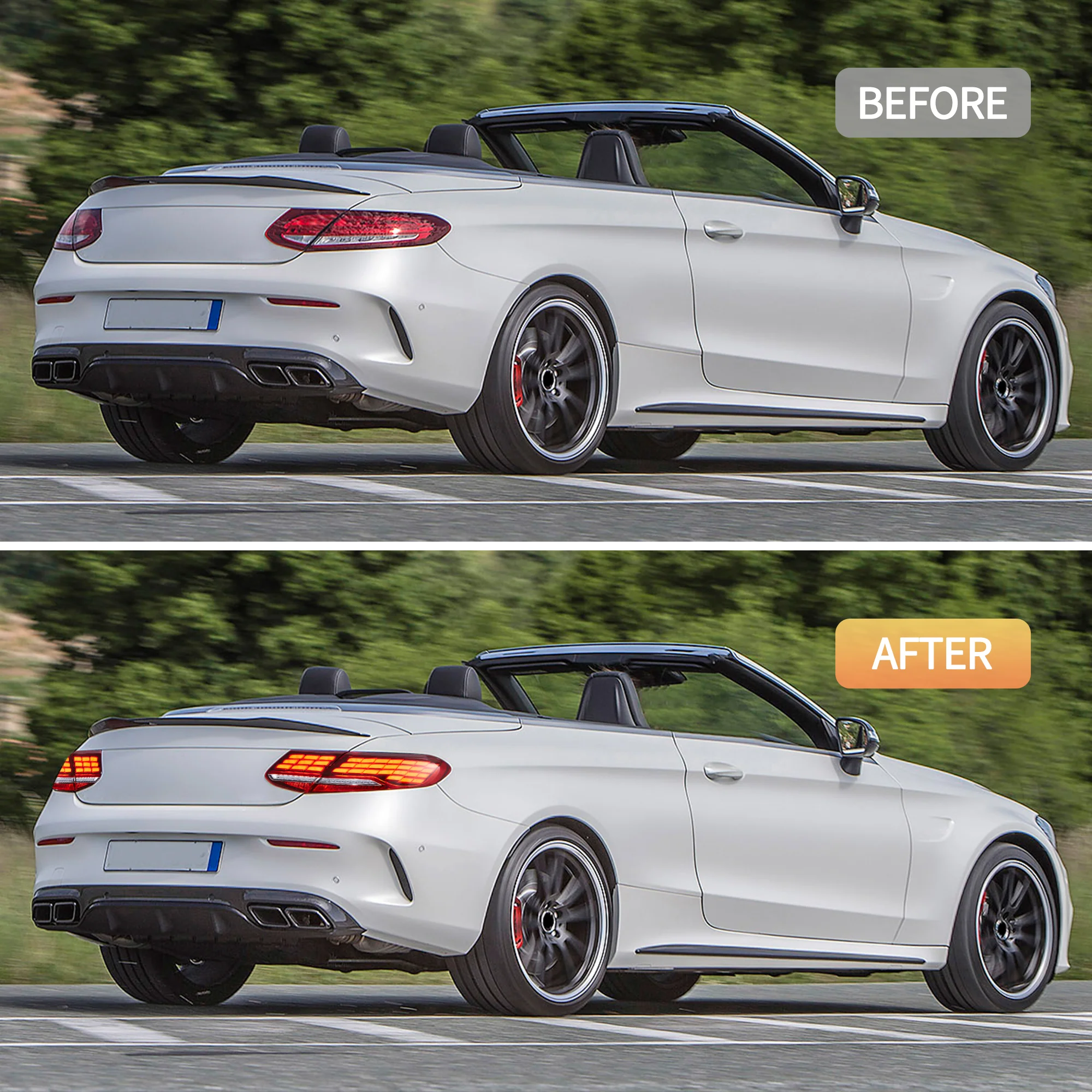 VLAND LED Taillights For Mercedes Benz C-Class Coupe/Cabriolet A205/C205 2015–2023 - Image 9