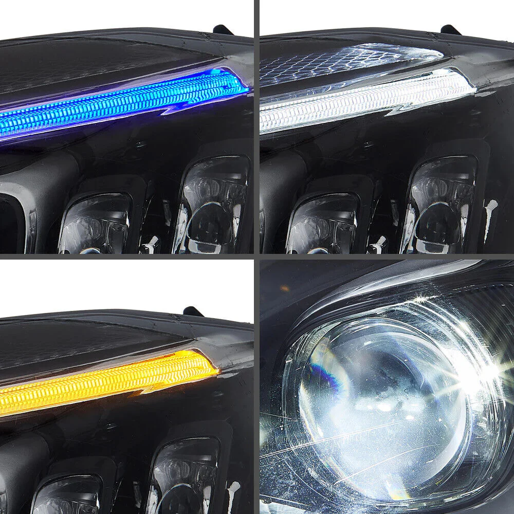 VLAND LED Headlights For Mercedes Benz W205 C-Class 2015-2021 With Blue DRL - Image 11