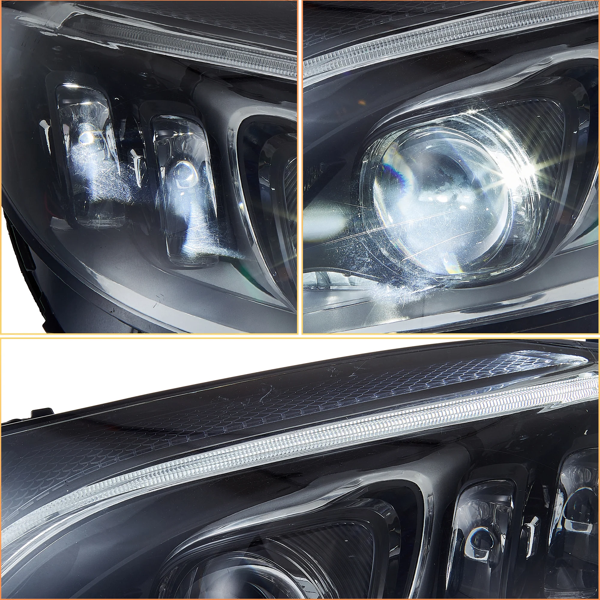 VLAND LED Headlights For Mercedes Benz W205 C-Class 2015-2021 With Blue DRL - Image 9
