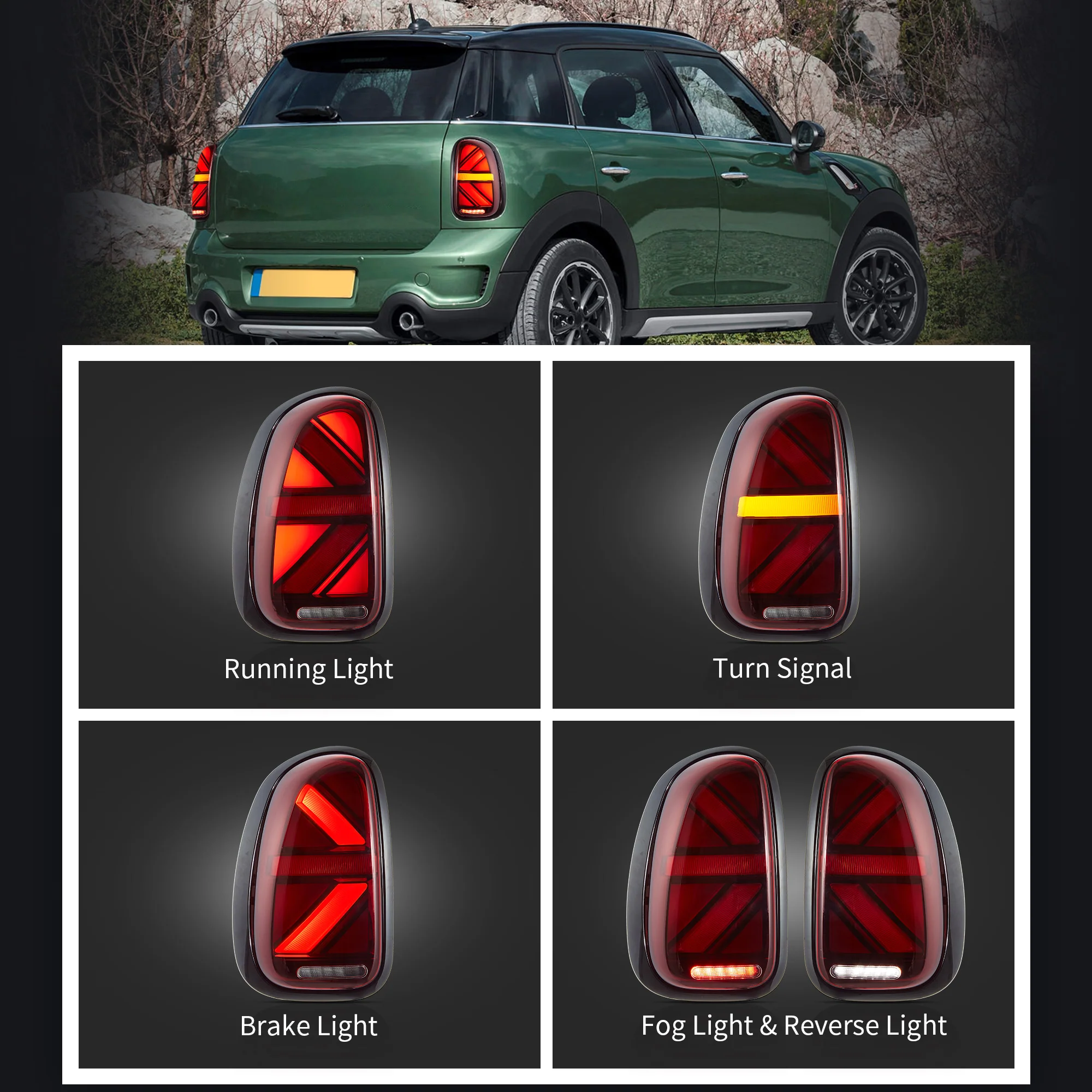 VLAND LED Tail Lights For BMW Mini Cooper Countryman R60 1st Gen 2010-2016 - Image 4